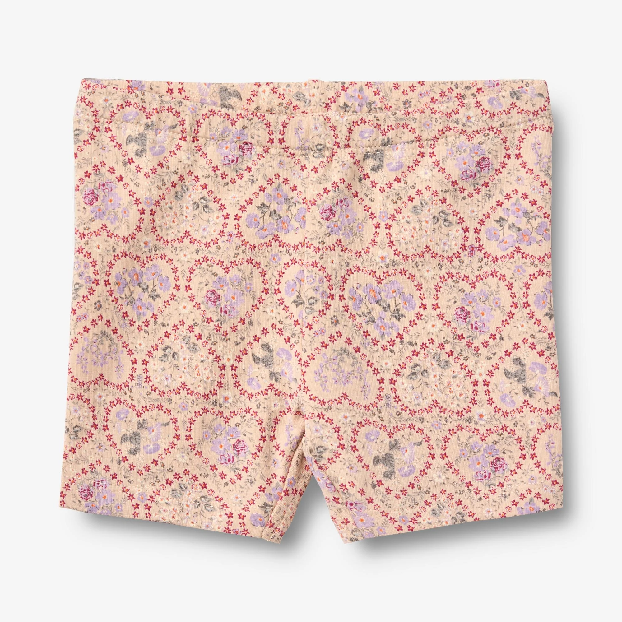 2 bike shorts Anne - magenta heart flowers - Image 3