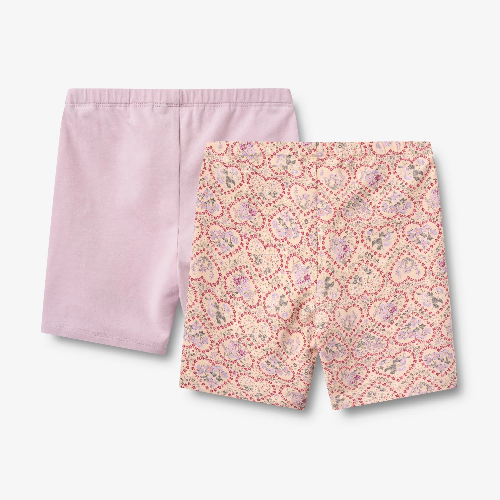 2 bike shorts Anne - magenta heart flowers - Image 2