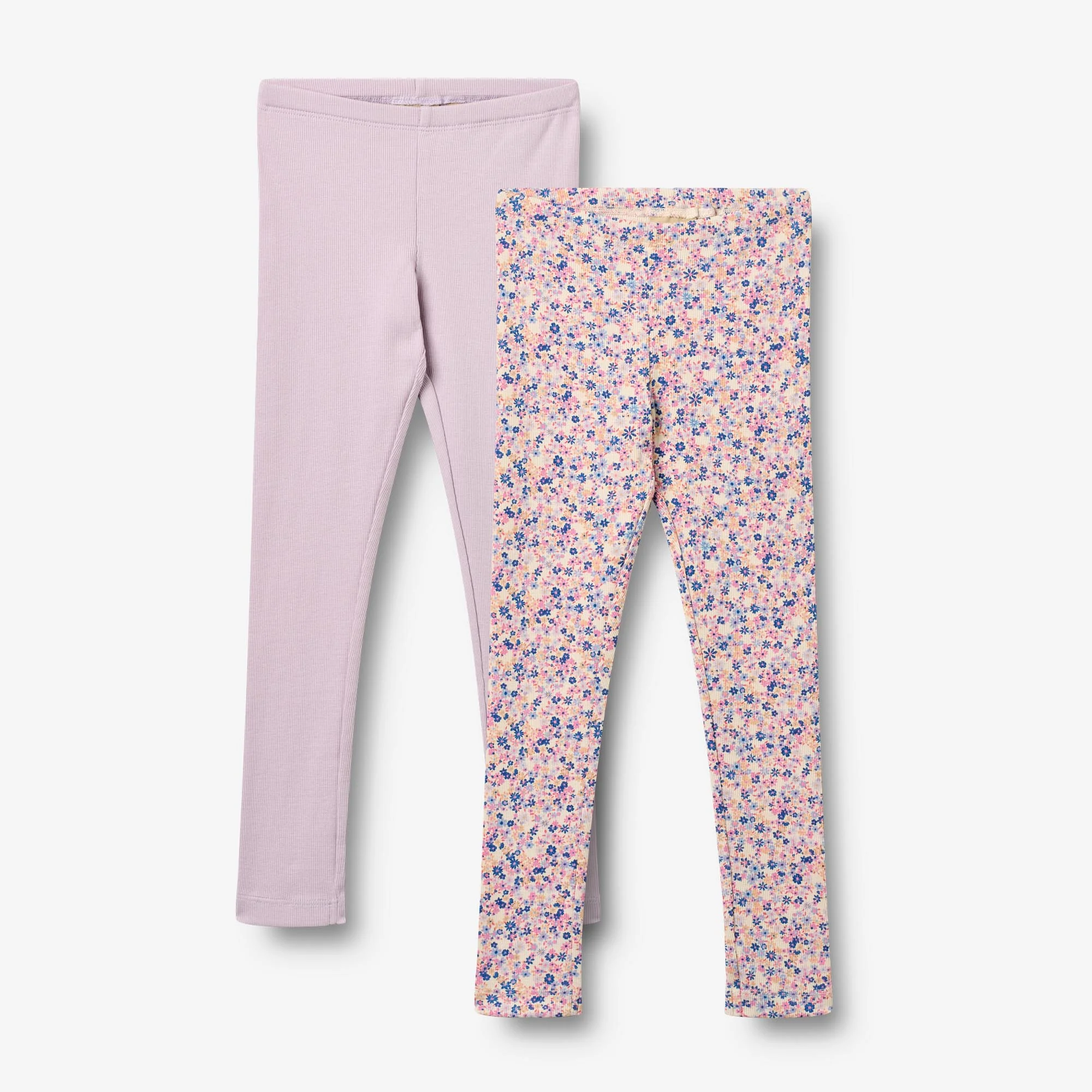2 Leggings Jules - pink blue flowers