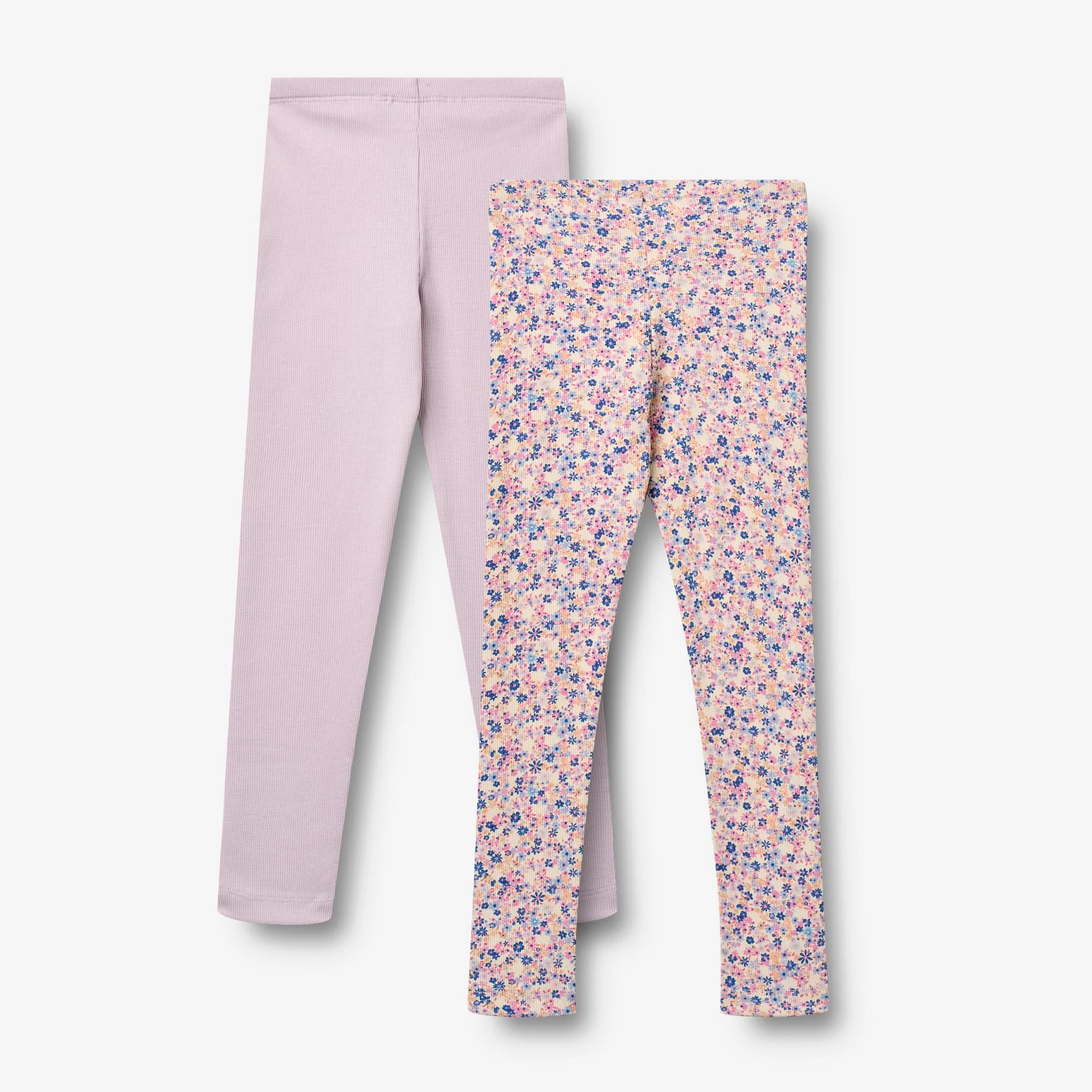 2 Leggings Jules - pink blue flowers - Image 2