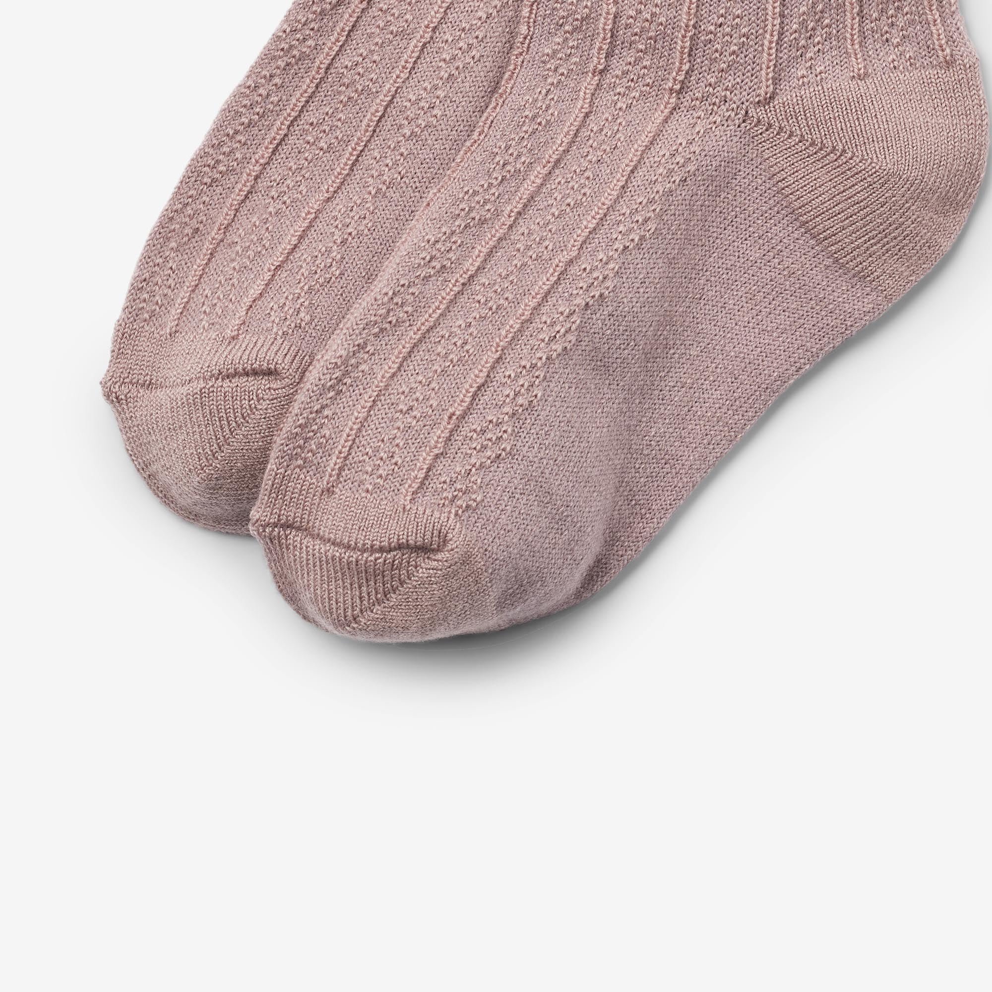 2 pk Wool Lace Socks Nora - shadow brown - Image 7