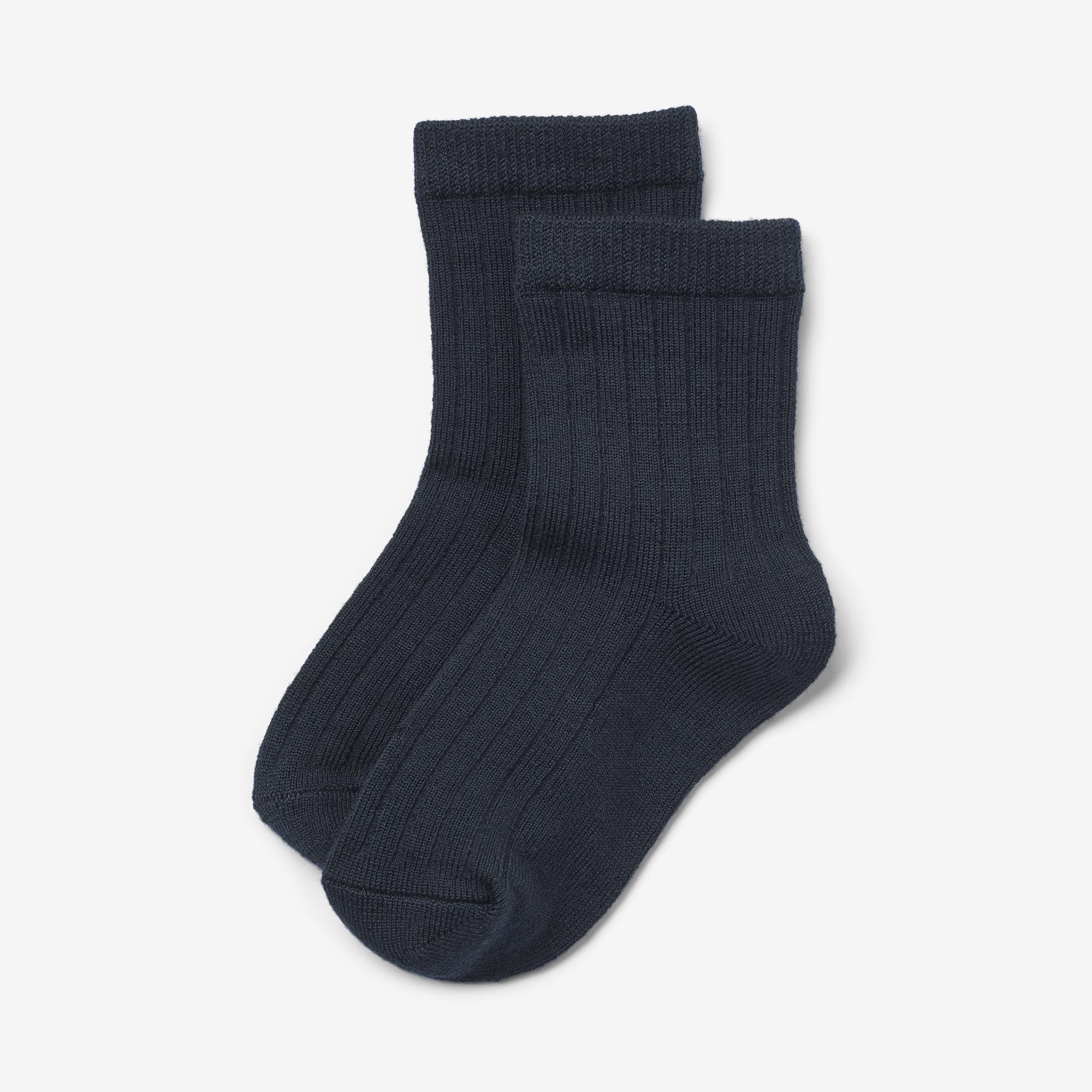 2 pk Wool Rib Socks Vilde - navy - Image 3