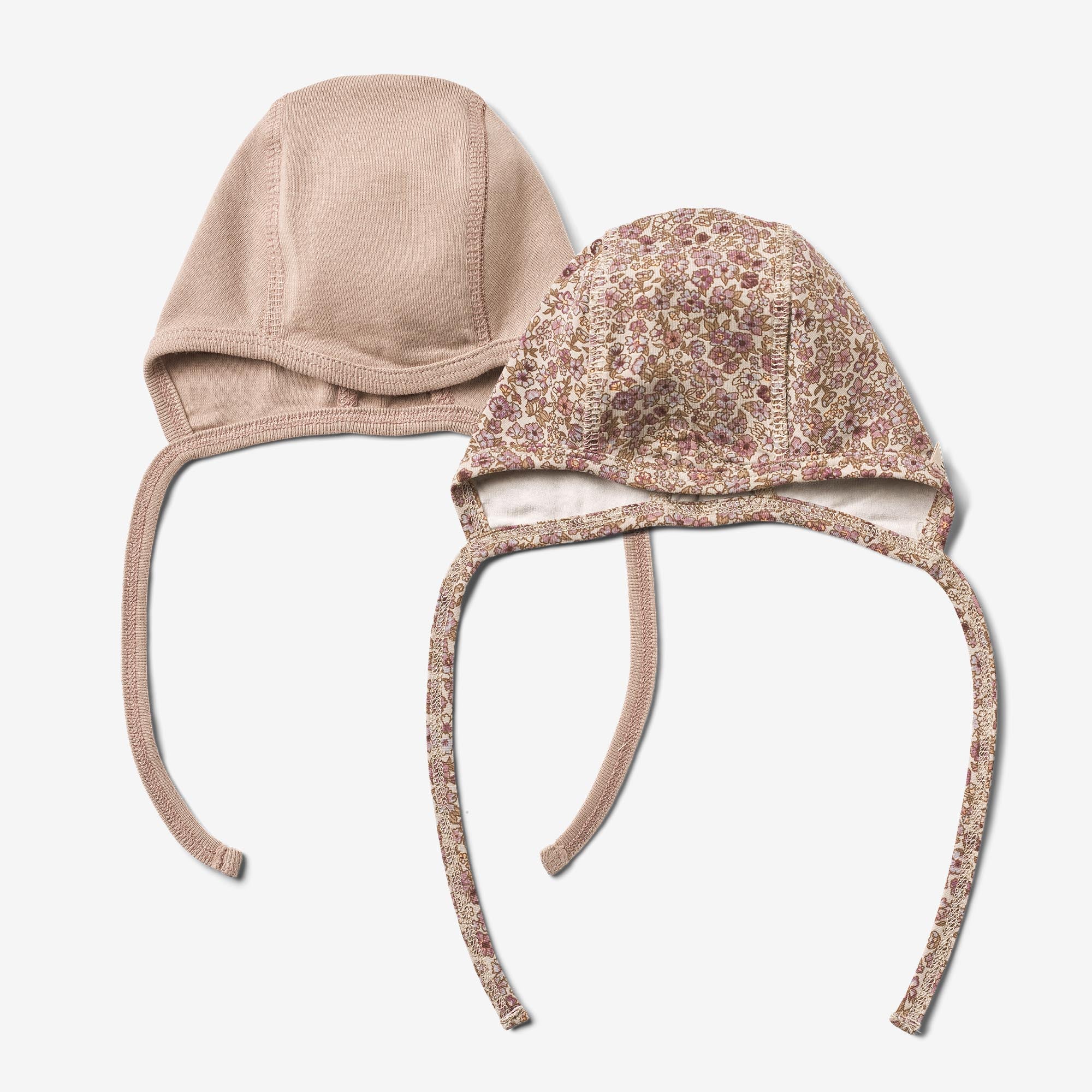 2 Rib Cap Hassel | Baby - grey rose flowers - Image 2