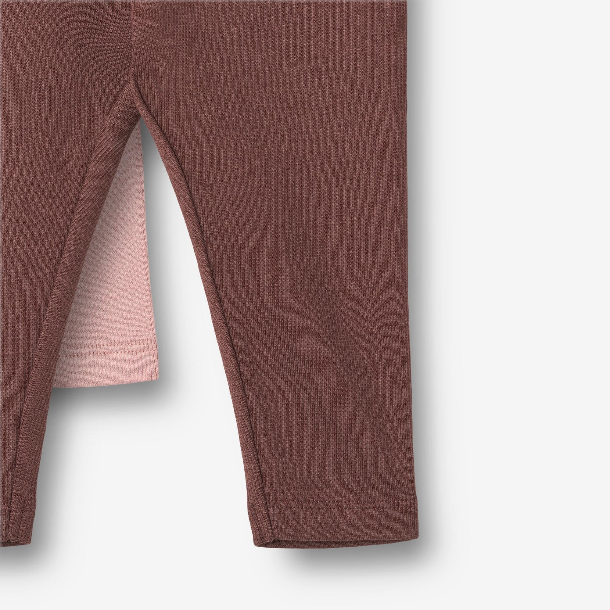 2 Rib Leggings Maddy | Baby - rose frost eggplant - Image 4