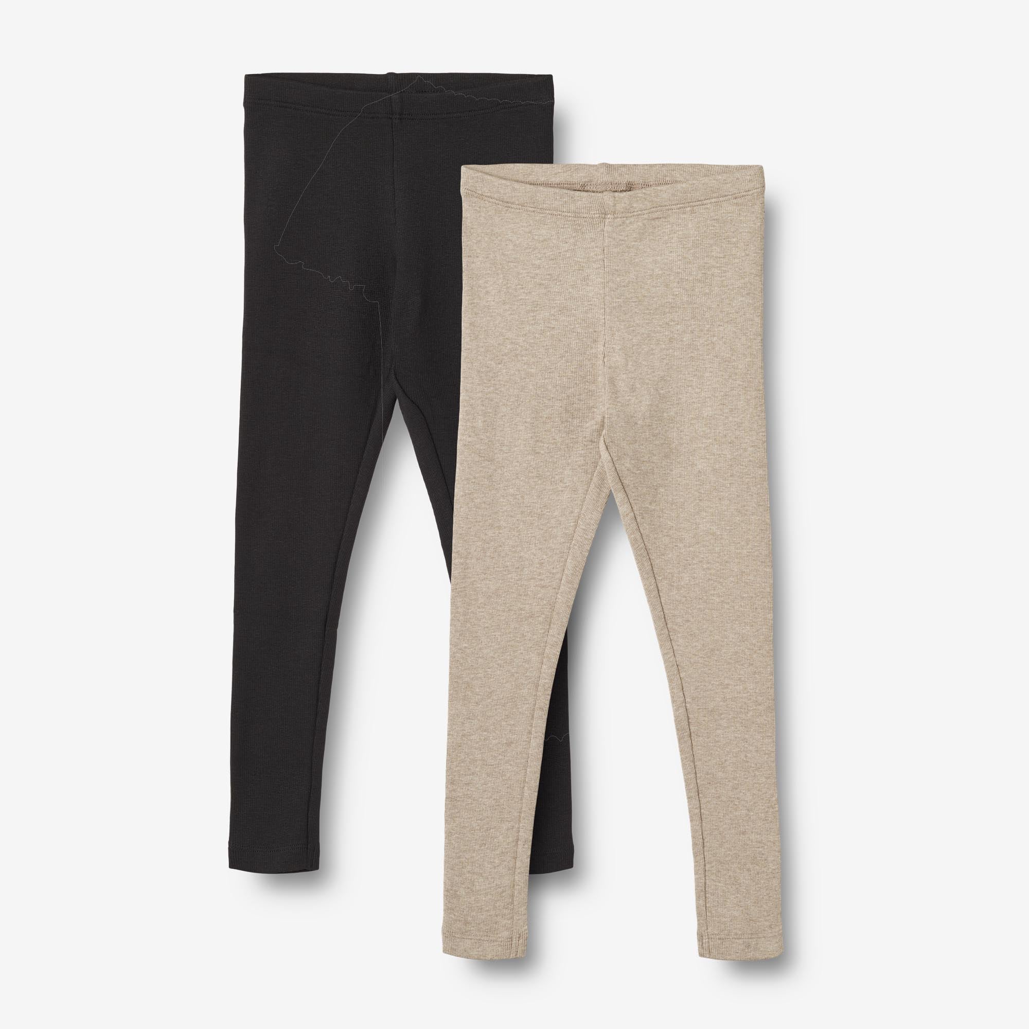 2 Rib Leggings Maddy - gravel melange black - Image 2