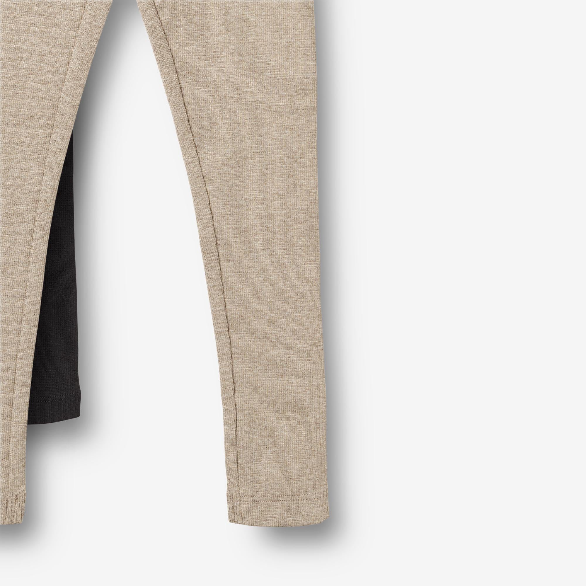2 Rib Leggings Maddy - gravel melange black - Image 4