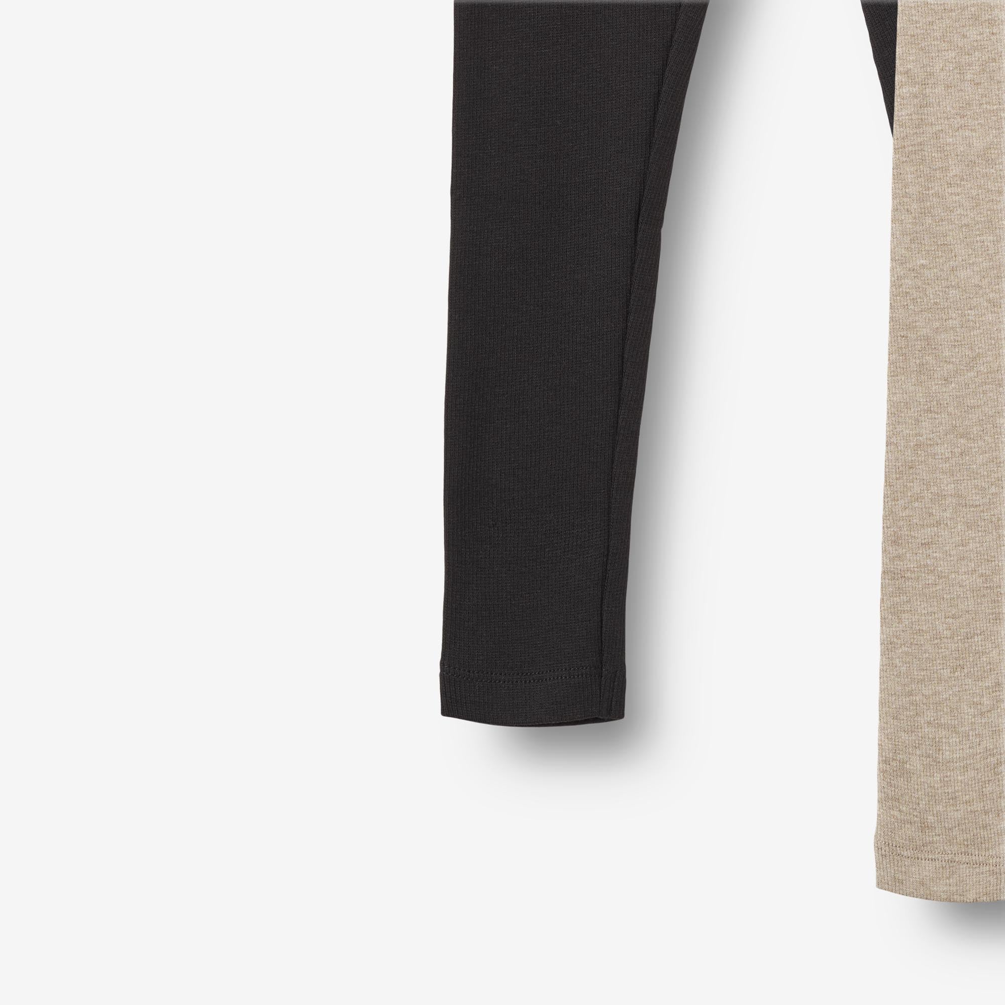 2 Rib Leggings Maddy - gravel melange black - Image 7