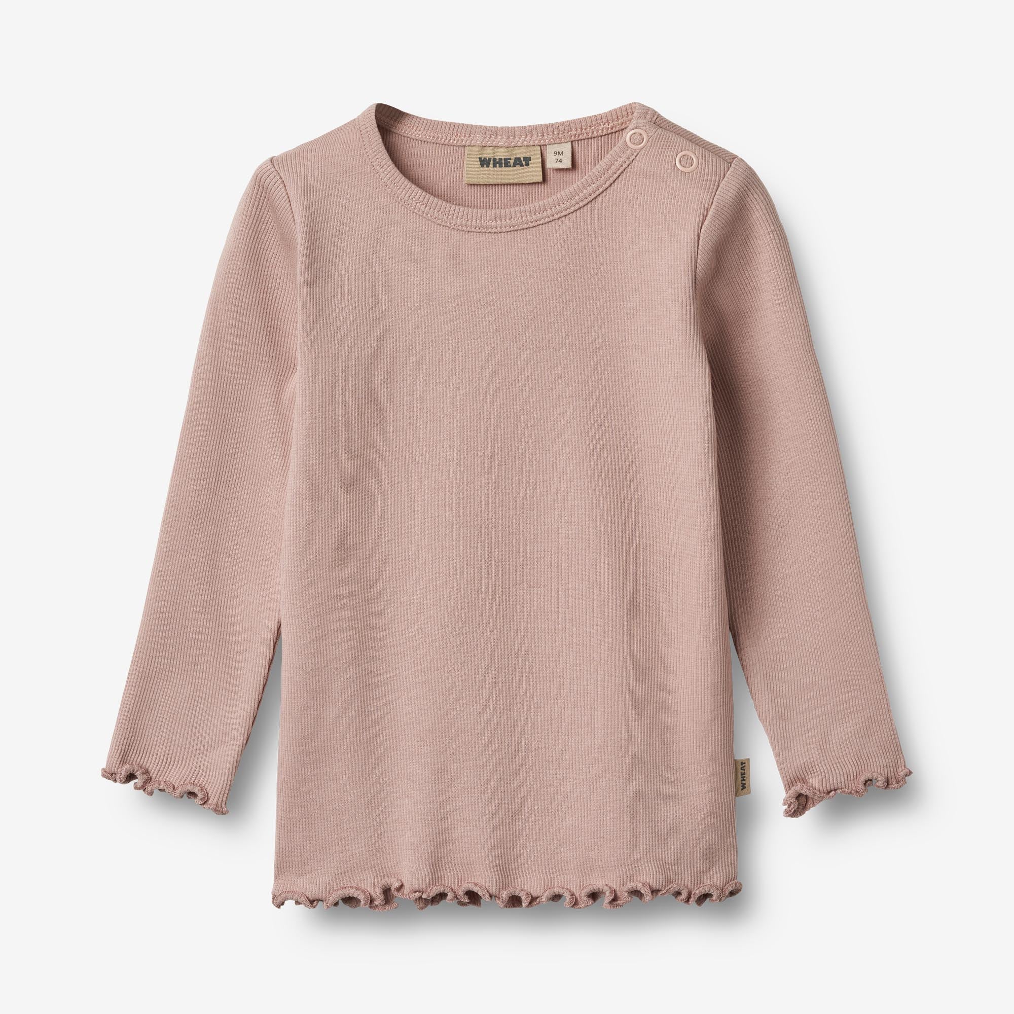 2 Rib T-shirt L/S Ida - rose powder - Image 3