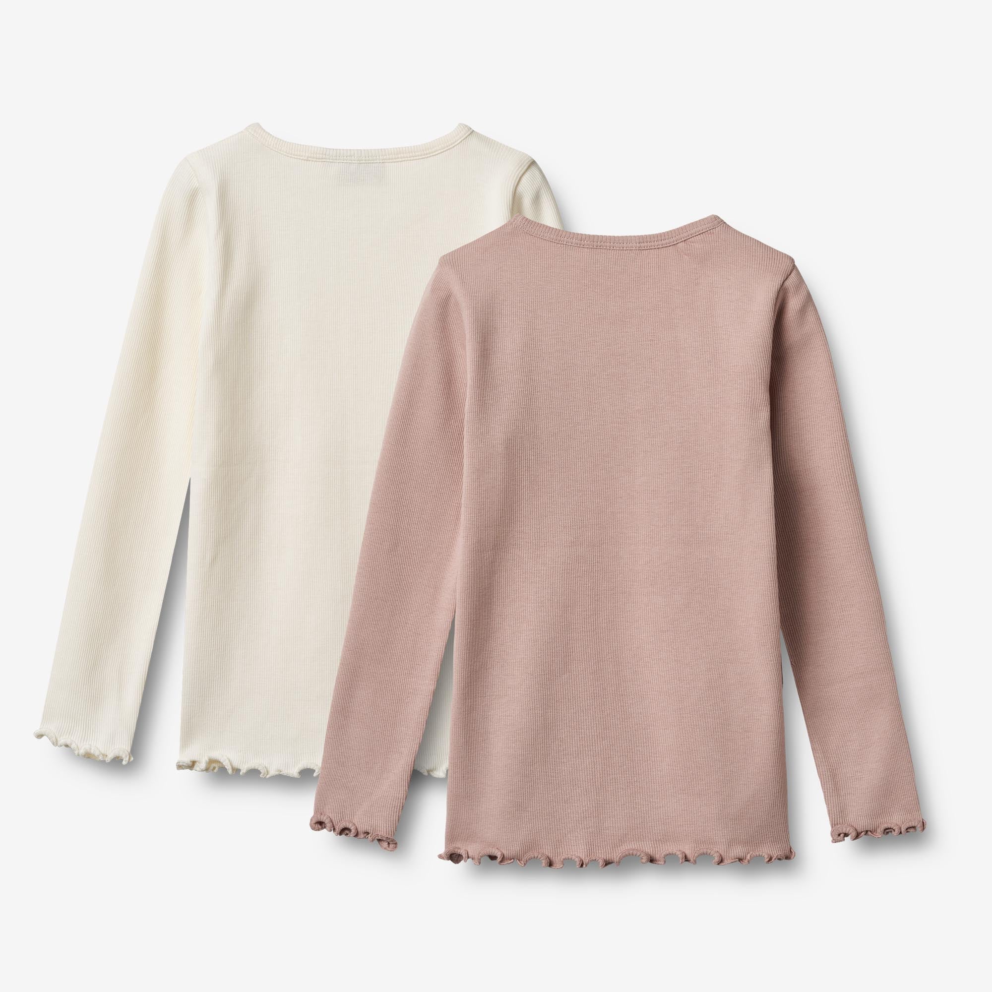 2 Rib T-shirts L/S Ida - rose powder - Image 2