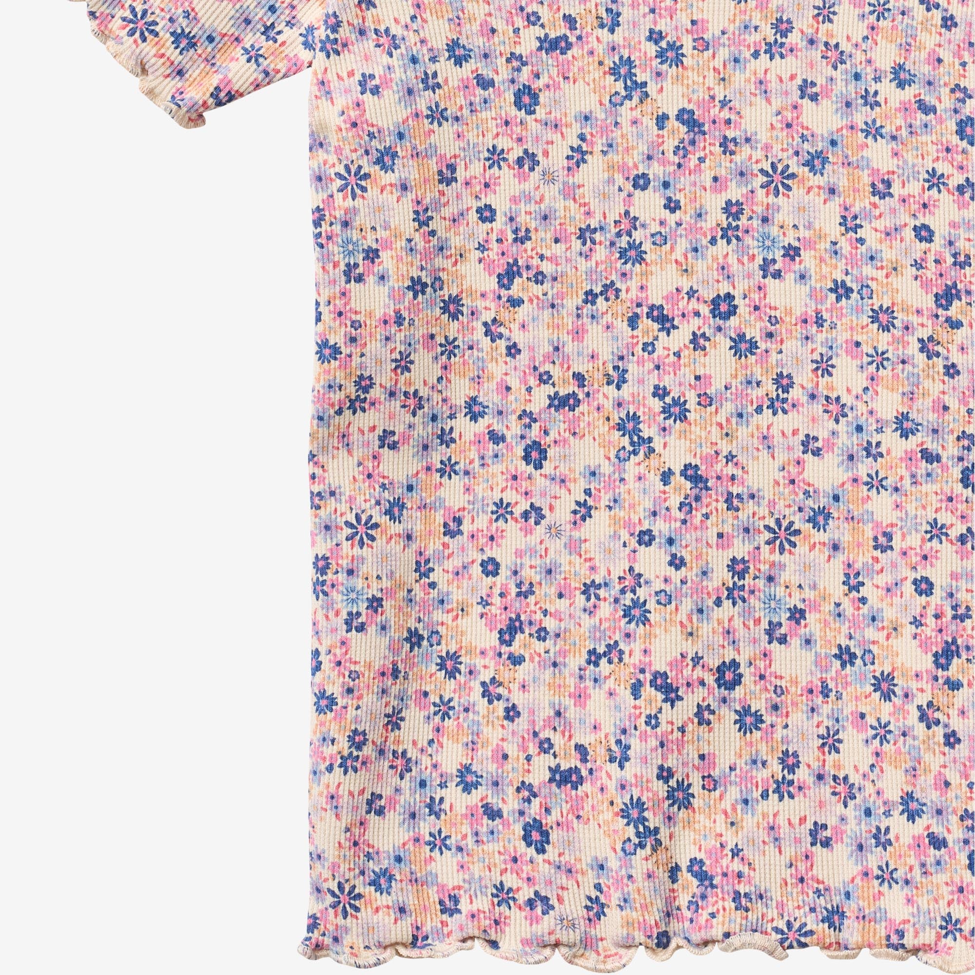 2 Rib T-shirt S/S Alicia - pink blue flowers - Image 5