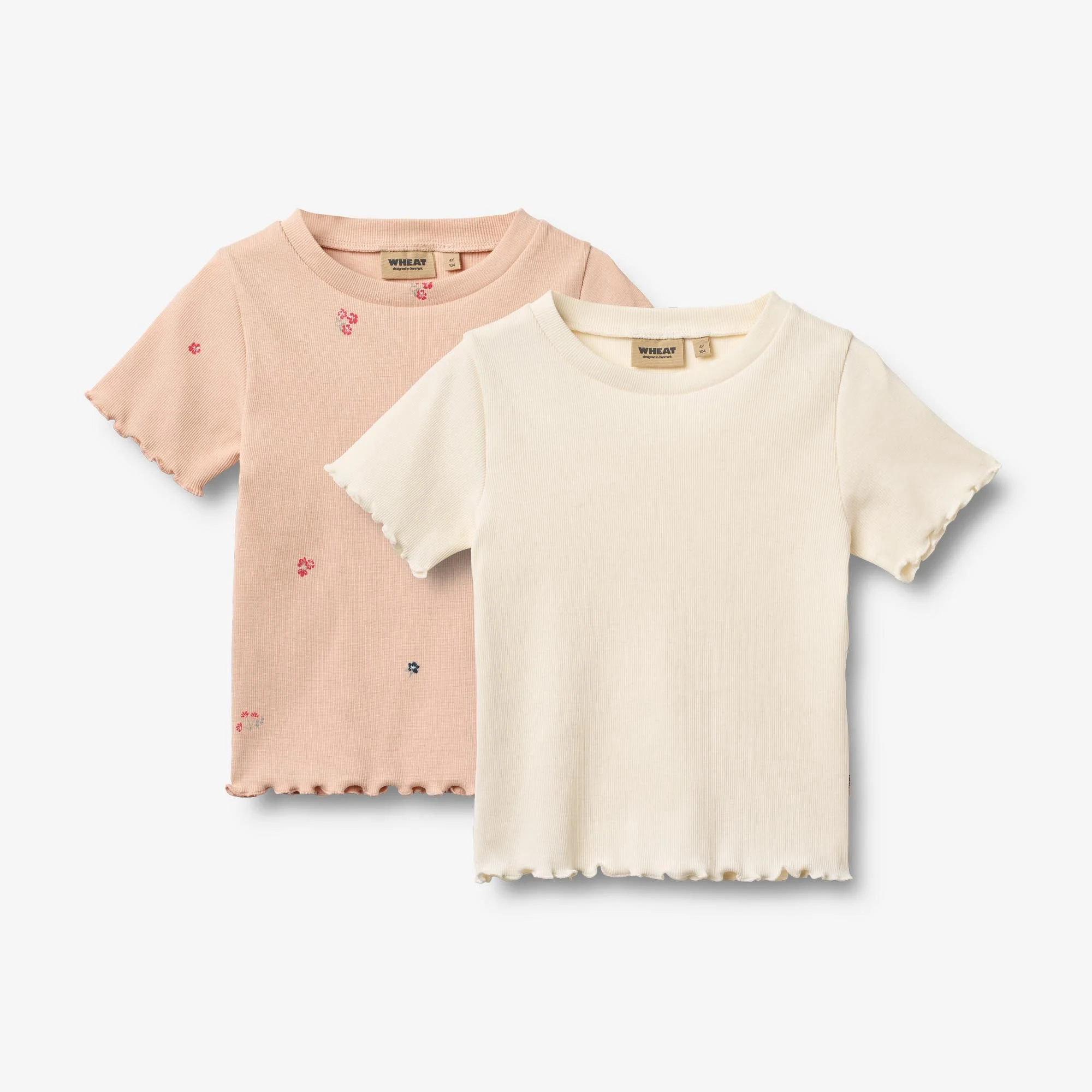 2 Rib T-shirt S/S Alicia - rose flowers