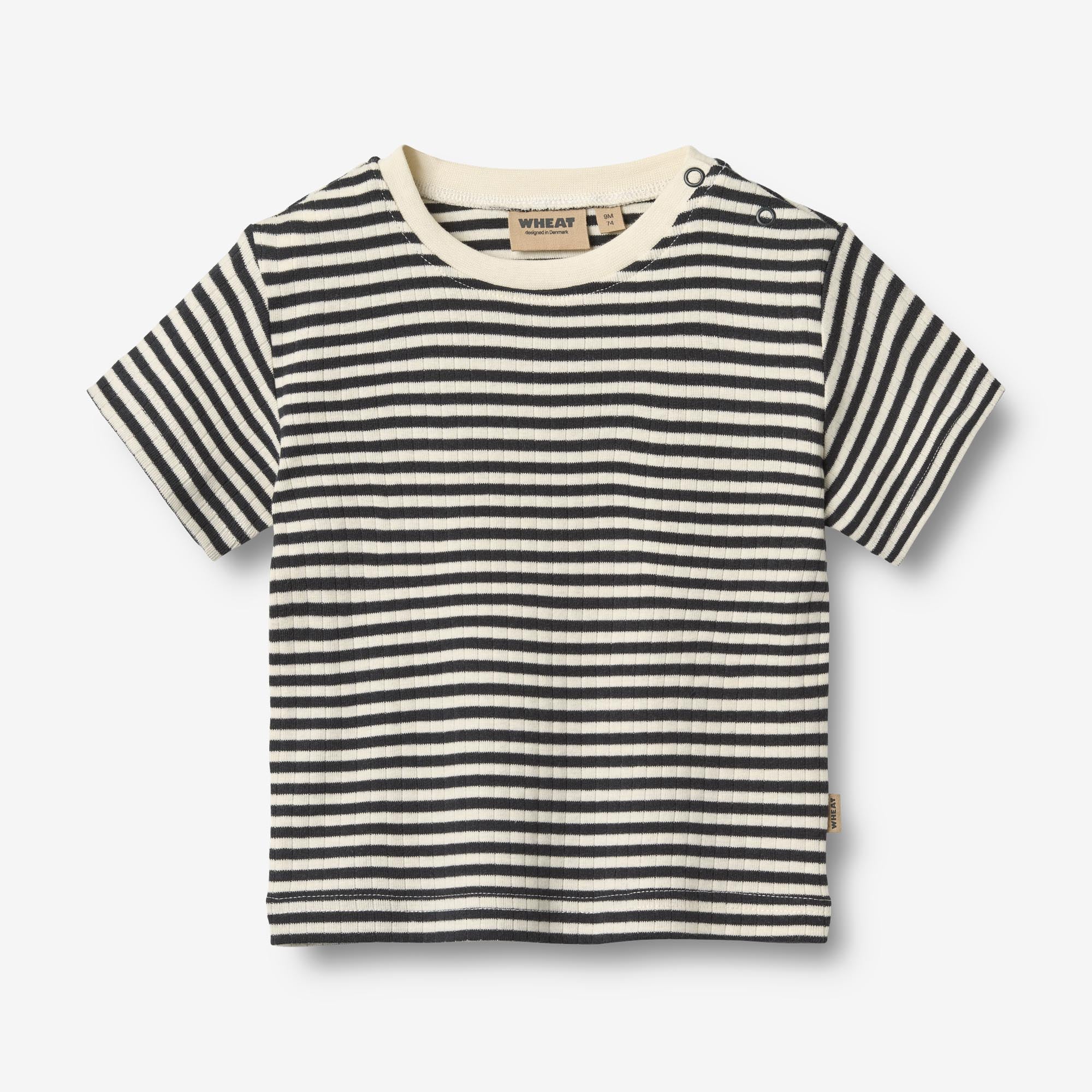 2 Rib T-shirt S/S Fabian - navy rib stripe - Image 3