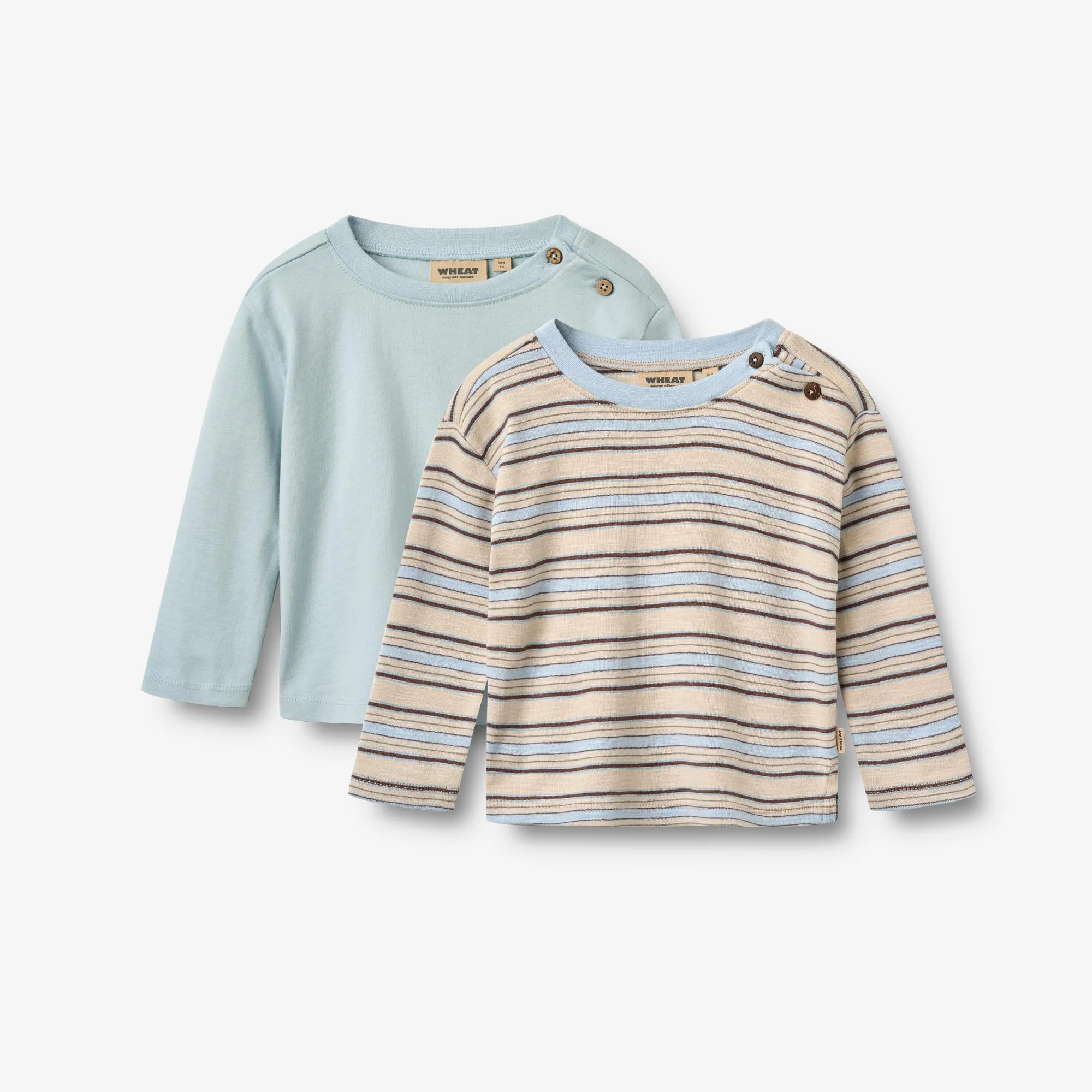 2 T-shirt L/S Ebbe - multi blue stripe