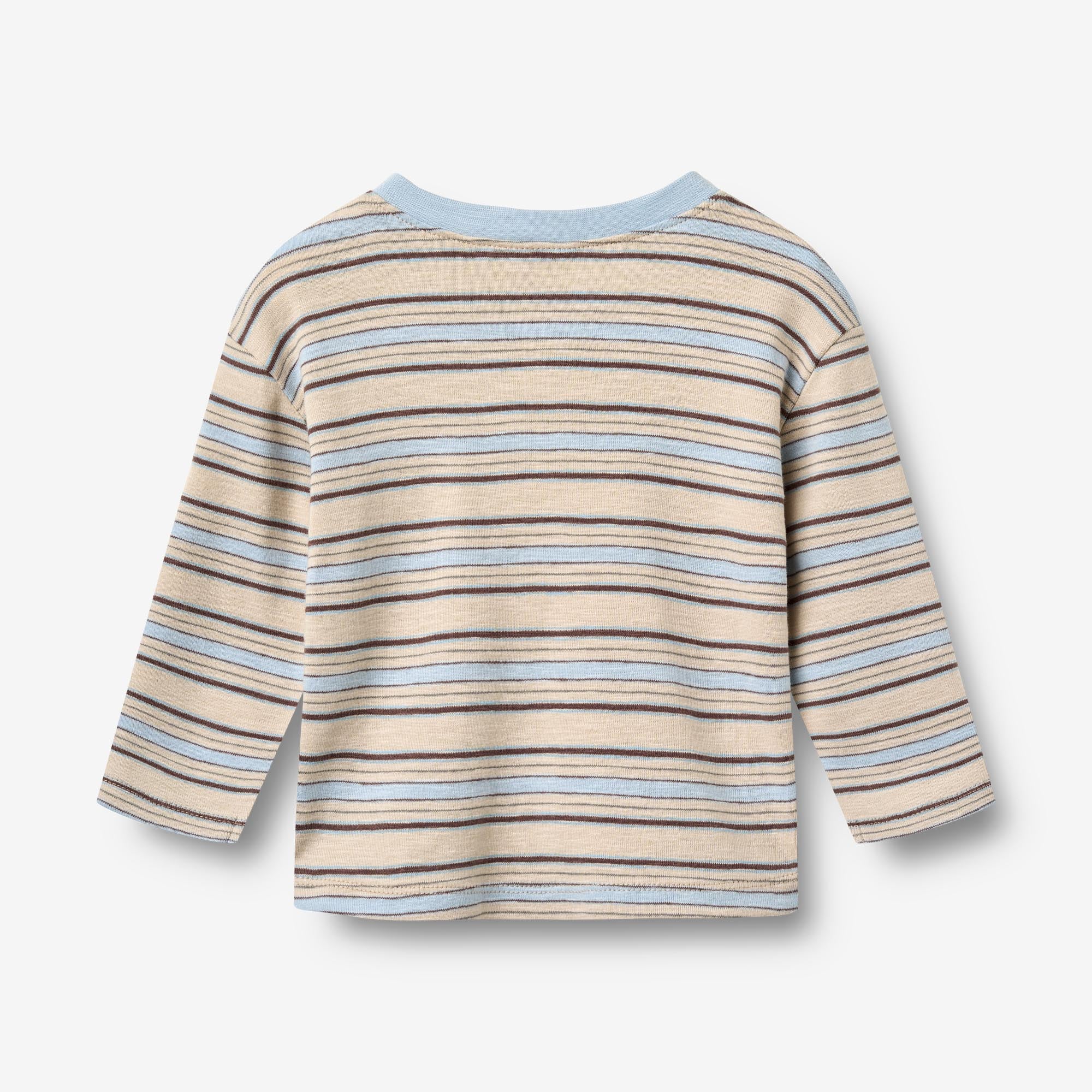 2 T-shirt L/S Ebbe - multi blue stripe - Image 4