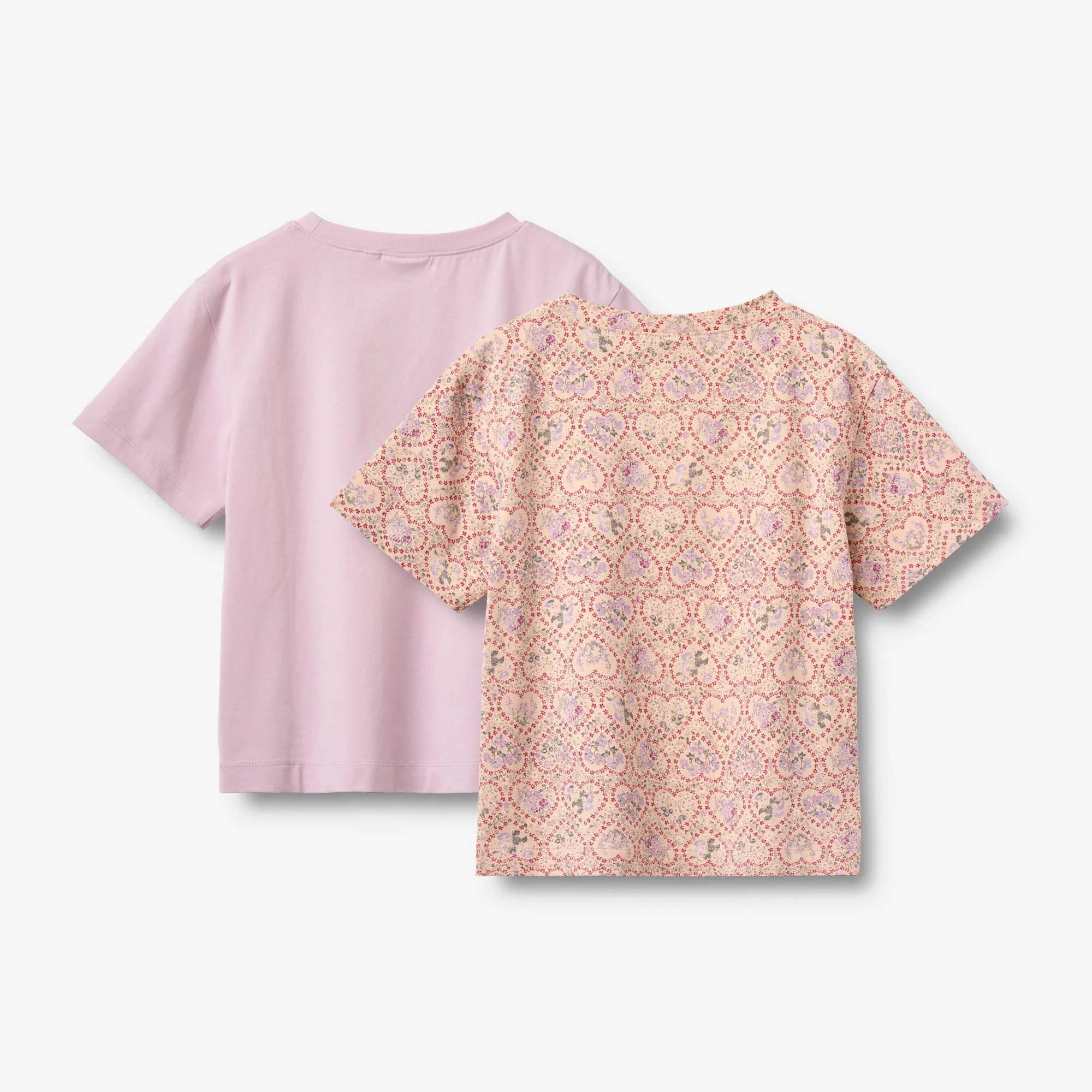 2 T-shirt S/S Ella - magenta heart flowers - Image 2
