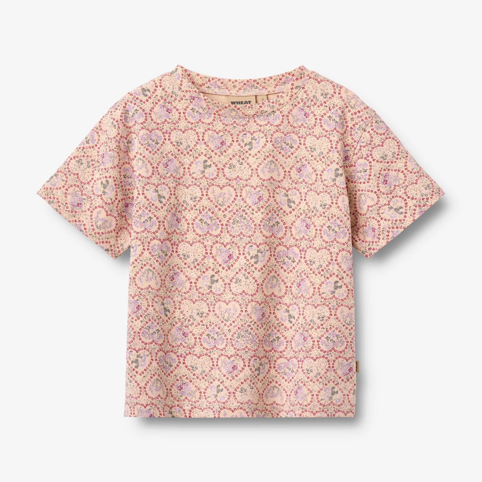 2 T-shirt S/S Ella - magenta heart flowers - Image 3