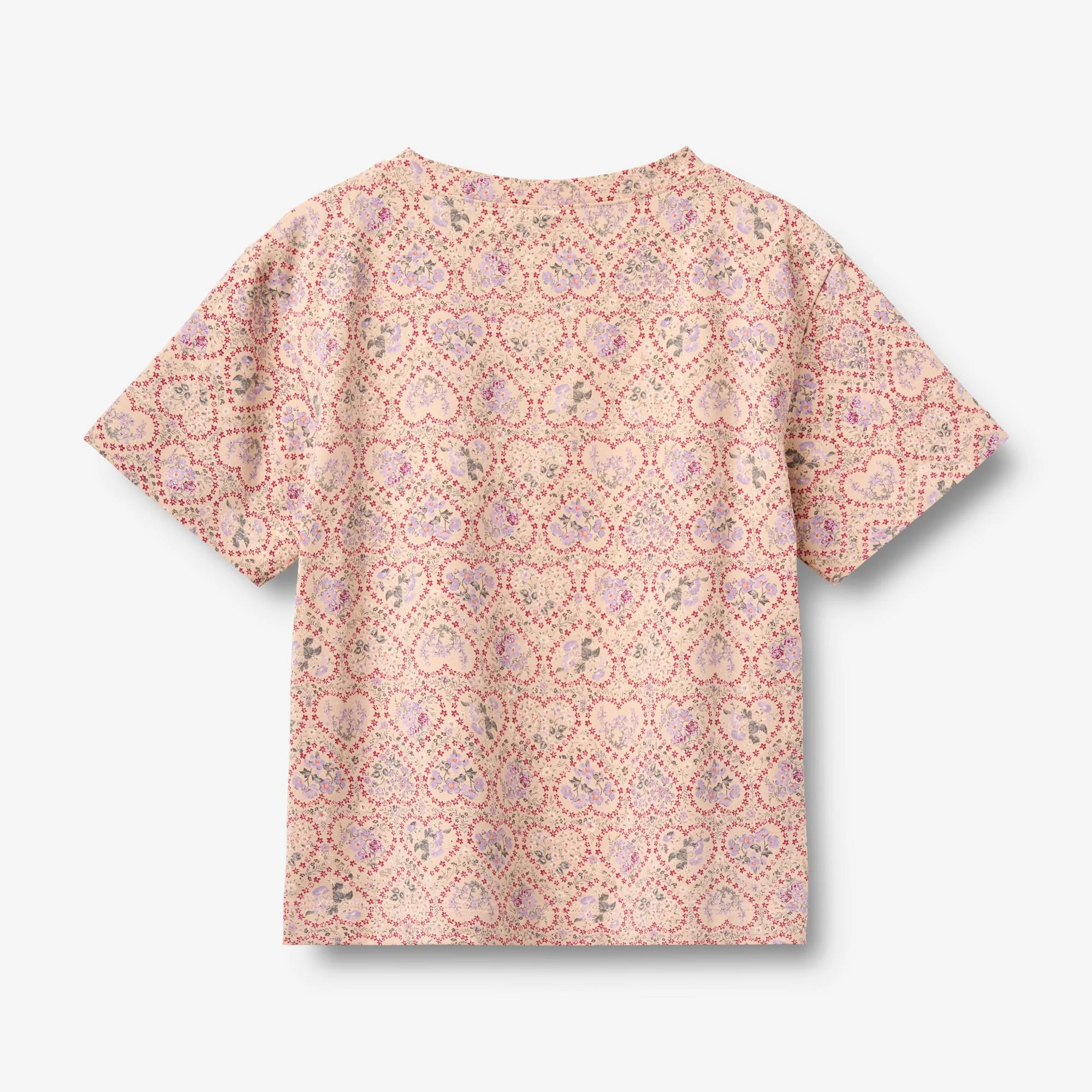 2 T-shirt S/S Ella - magenta heart flowers - Image 4