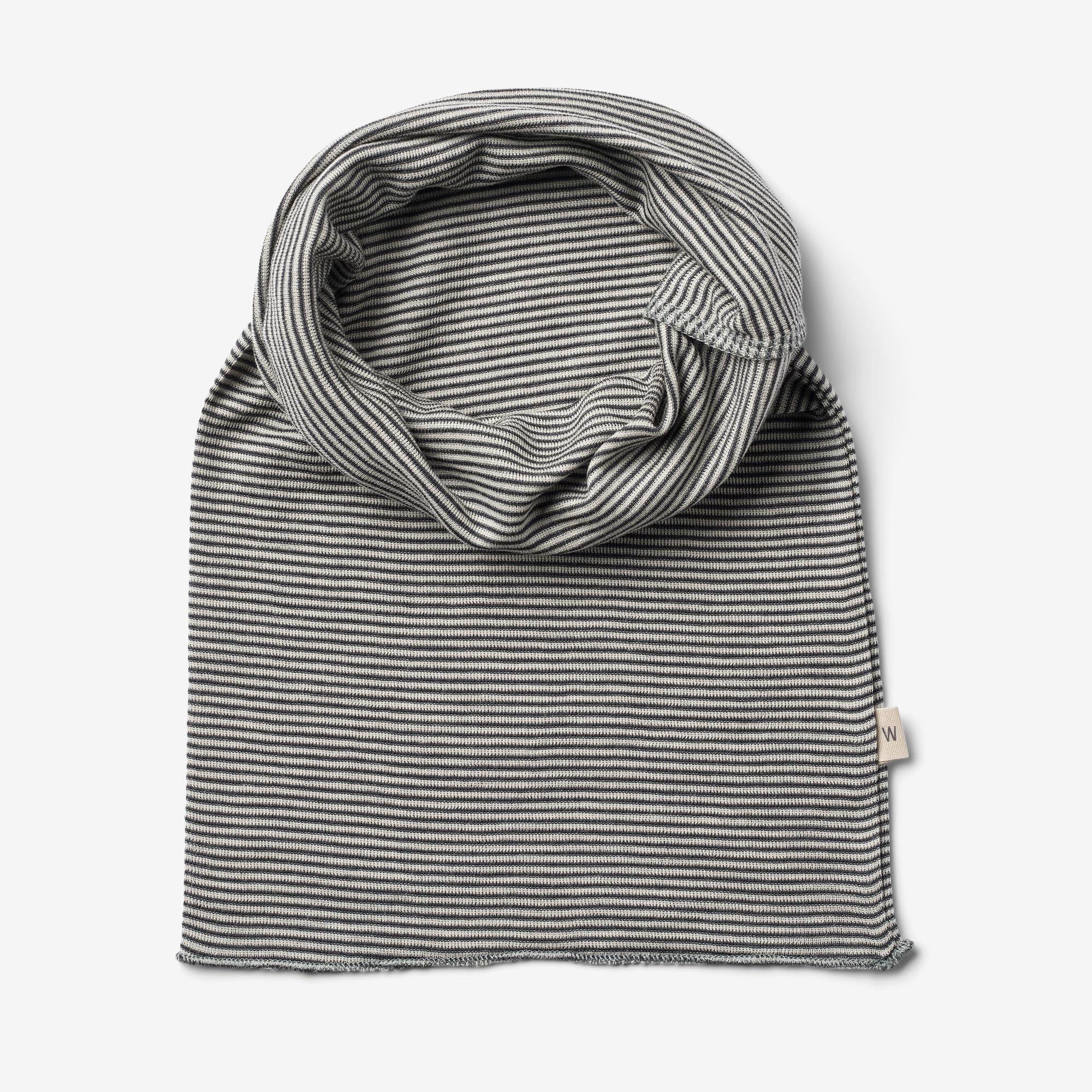 2 Wool Neckwarmer Arta - navy stripe - Image 3