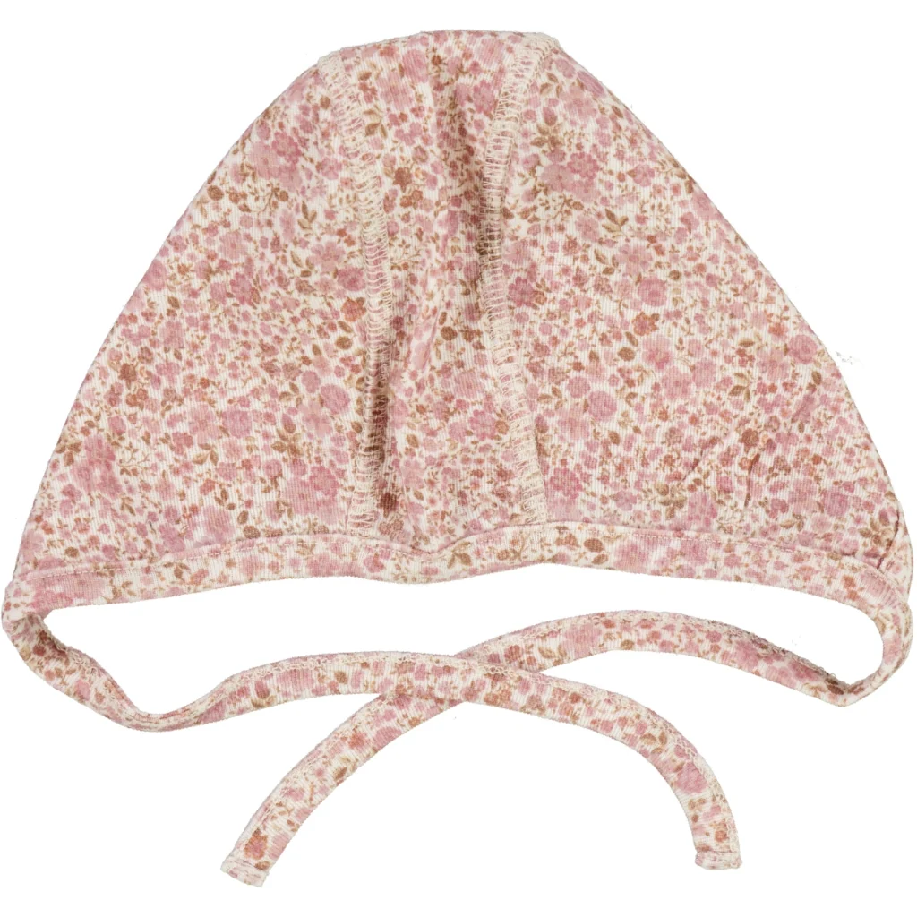 Baby Rib Cap Wool - ivory flowers - Image 3