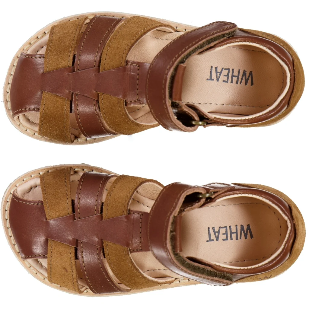 Bailey sandal suede stripes - cognac - Image 2