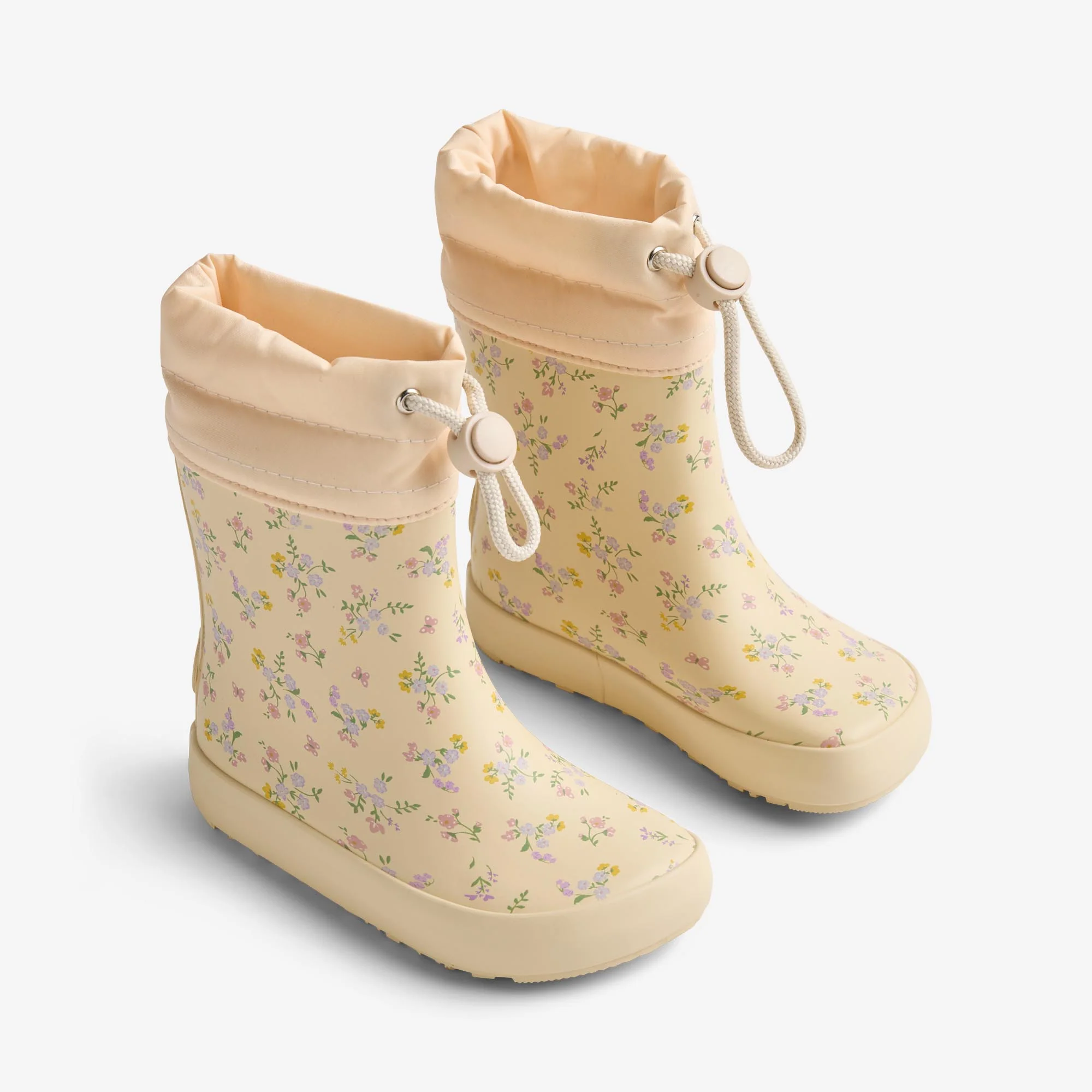 Barefoot Rubber Boot Zerro - barely apricot flowers
