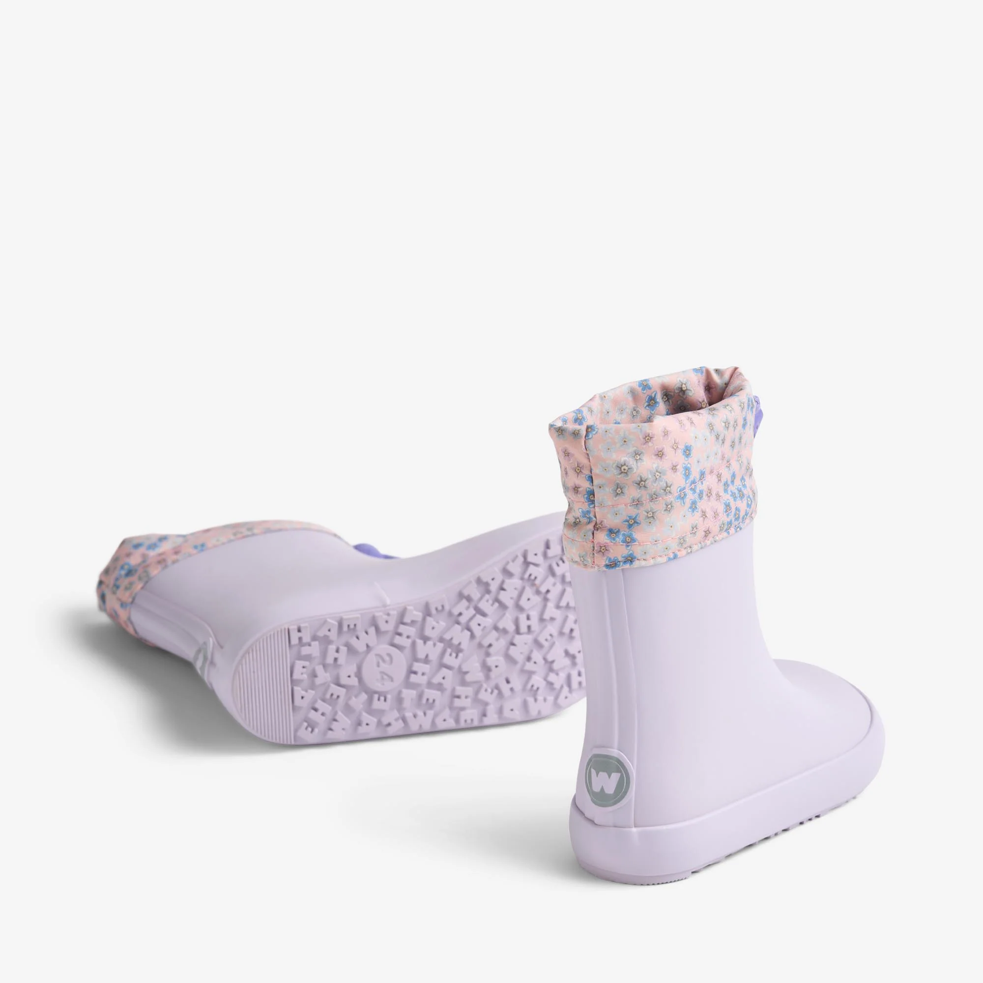 Barefoot Rubber Boot Zerro - powder blue flowers - Image 2