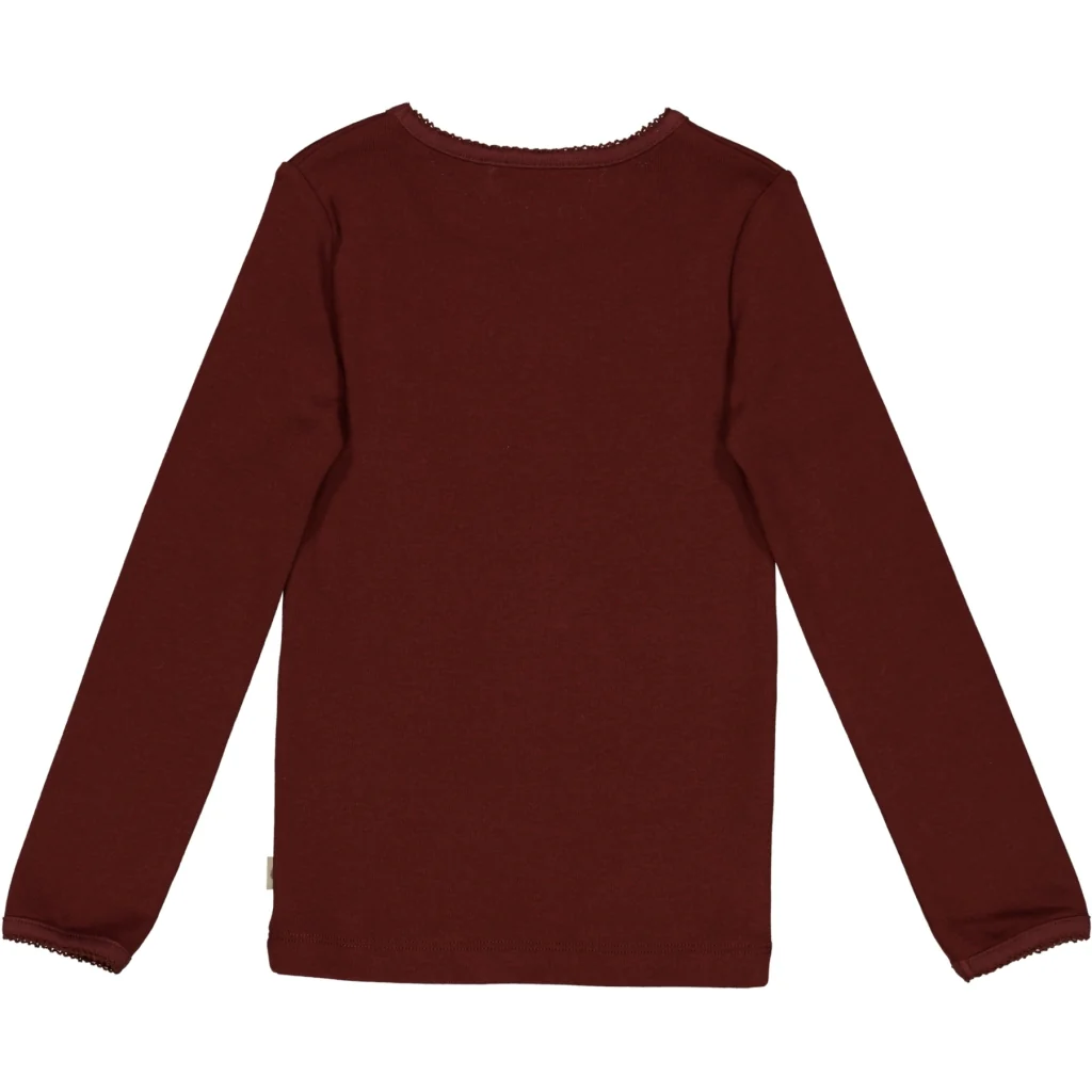 Basic Girl T-Shirt LS - maroon - Image 2