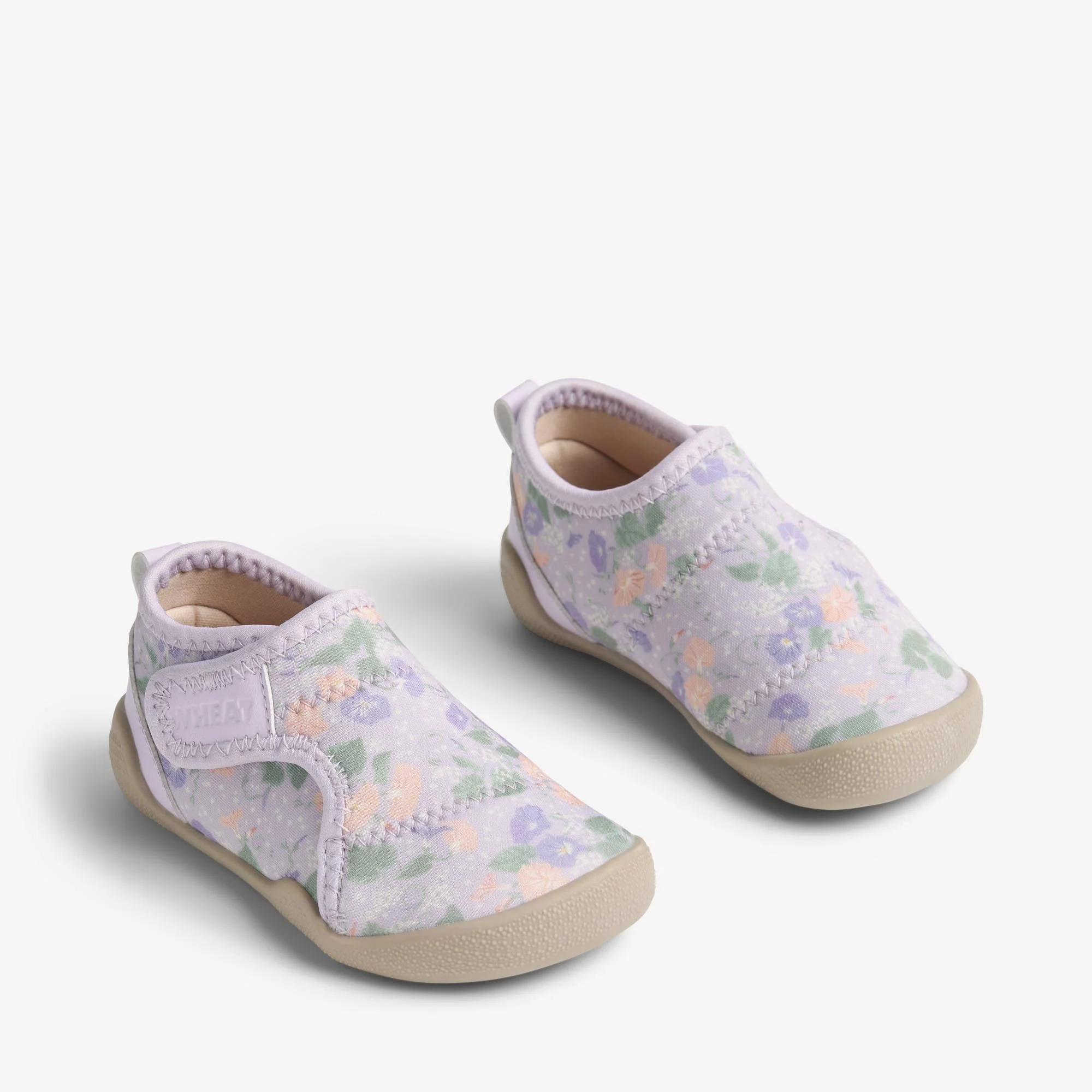 Beach Shoe Shawn - purple light petunias