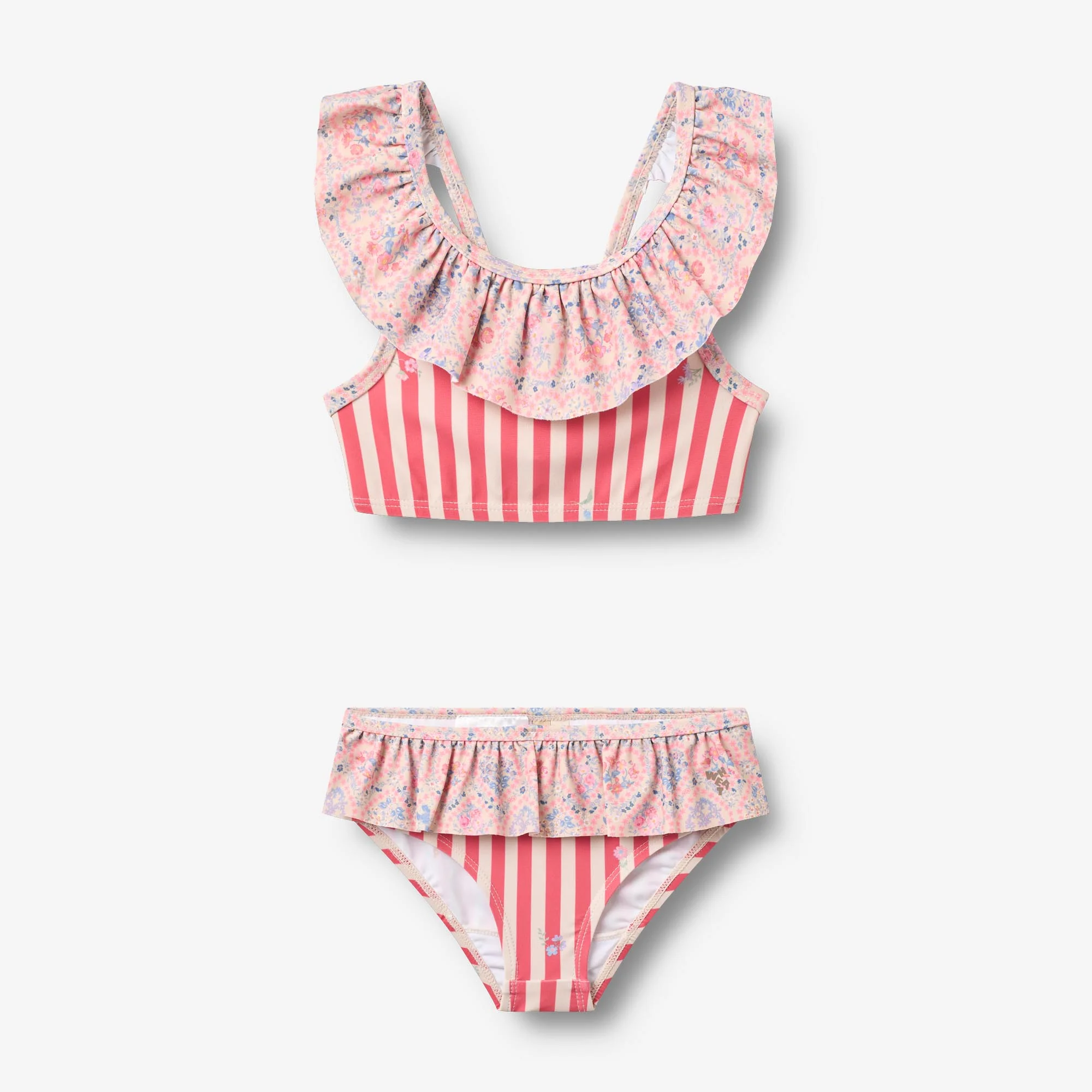 Bikini Bothilda - pink heart flowers