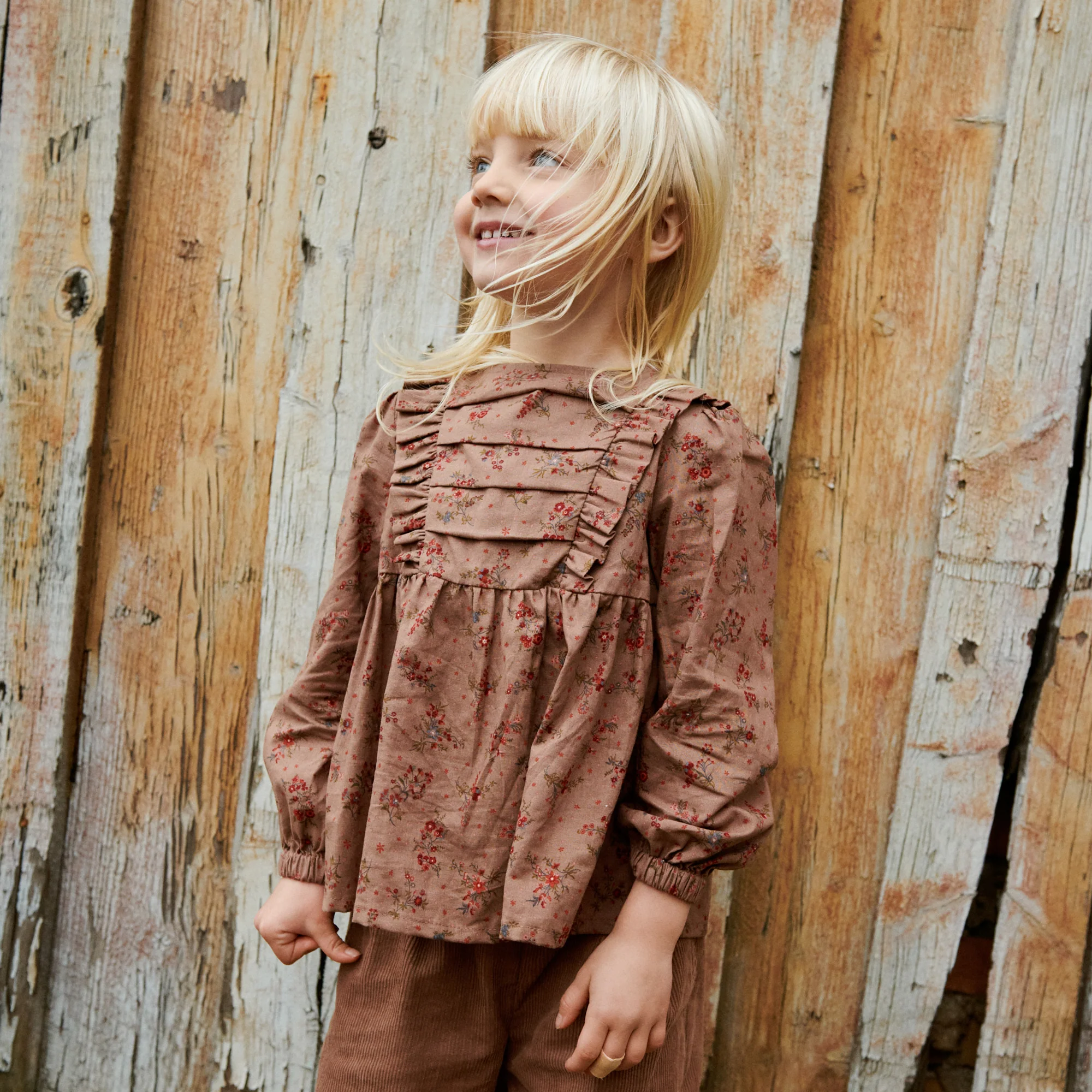Blouse Nolia - berry dust flowers - Image 2