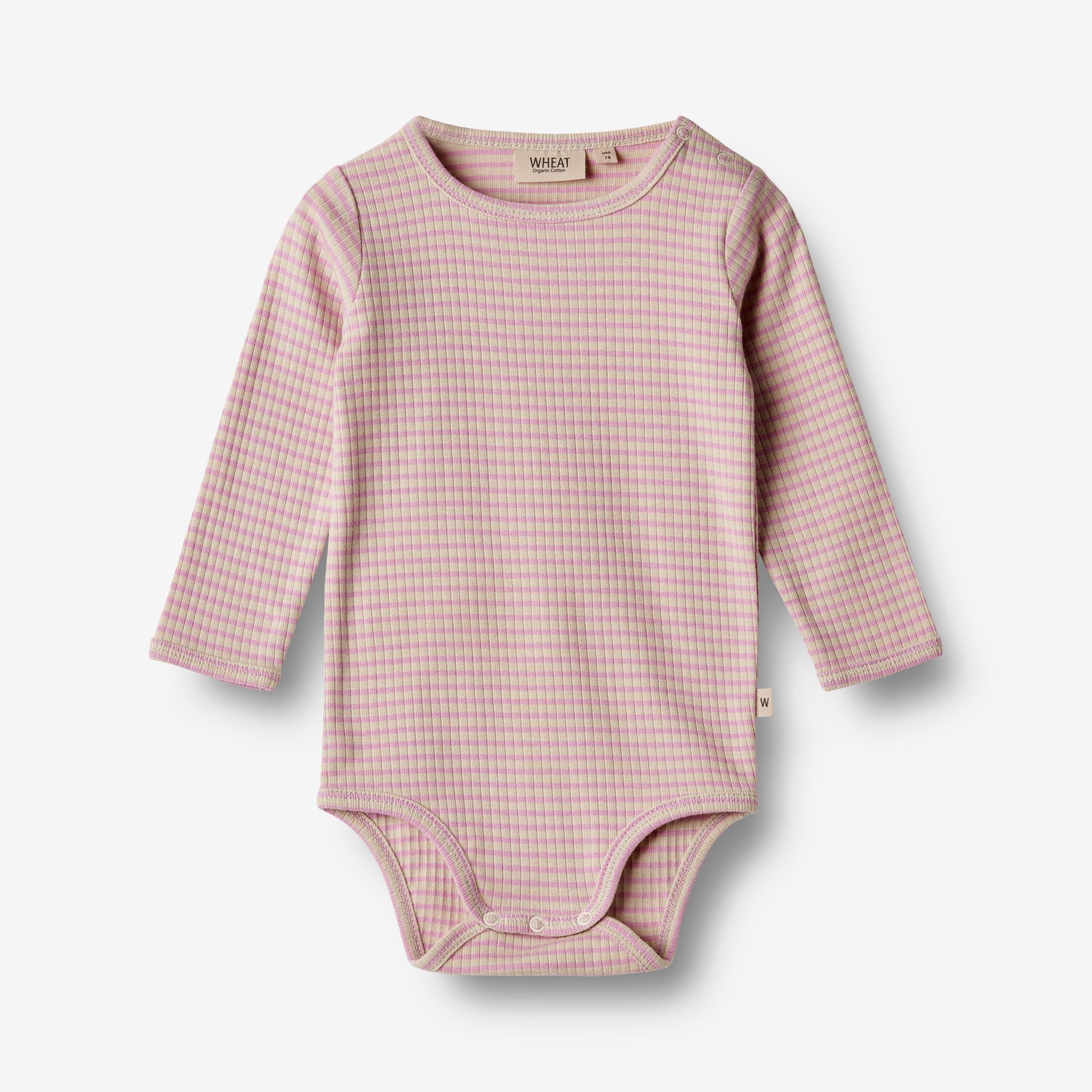 Body L/S Berti - pink lilac stripe