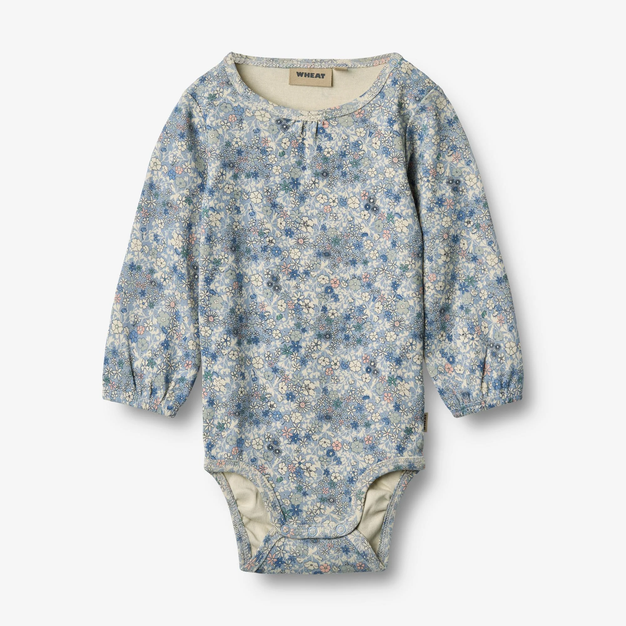 Body L/S Elmine - blue summer flowers