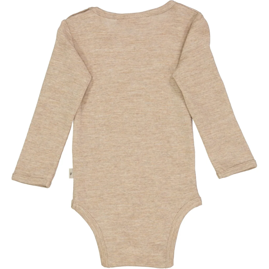 Body Plain Wool LS - khaki melange - Image 2