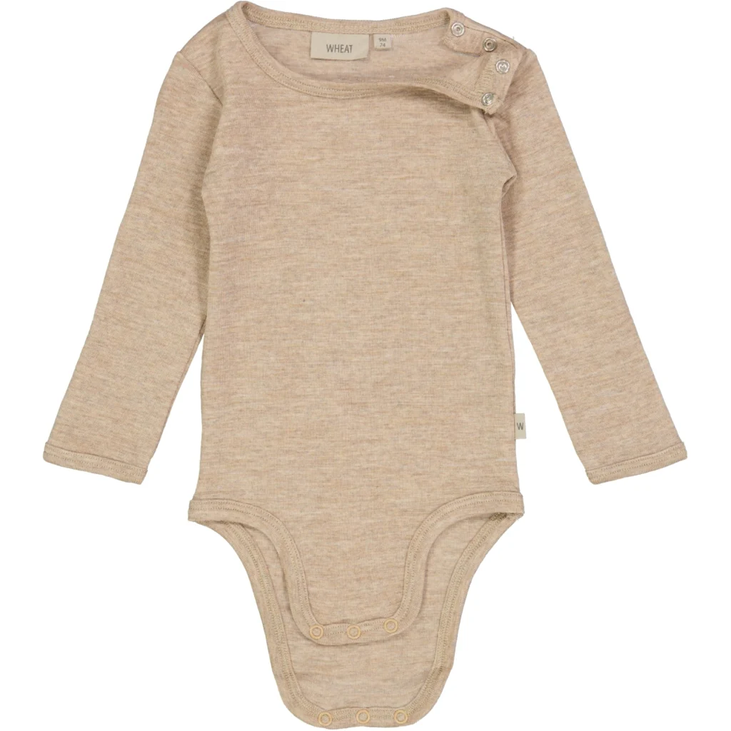 Body Plain Wool LS - khaki melange - Image 3