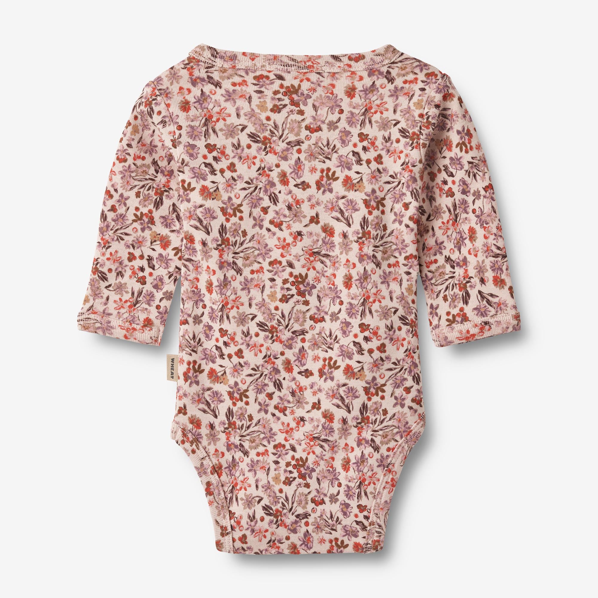 Body Wraparound L/S Chia - pale rose flowers - Image 2