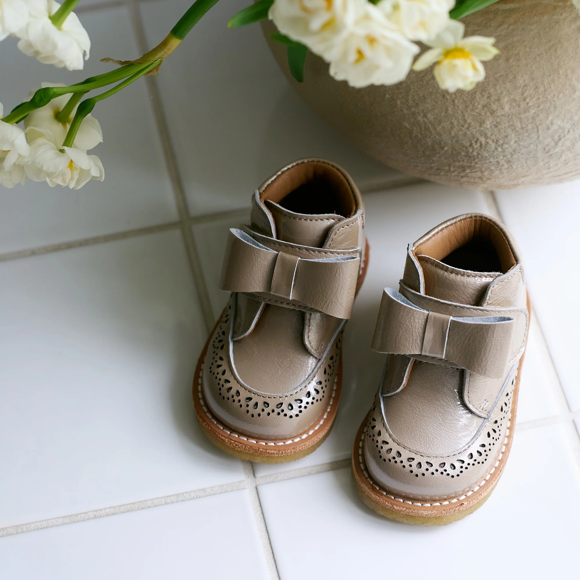Bootie Velcro Bowy - beige - Image 2