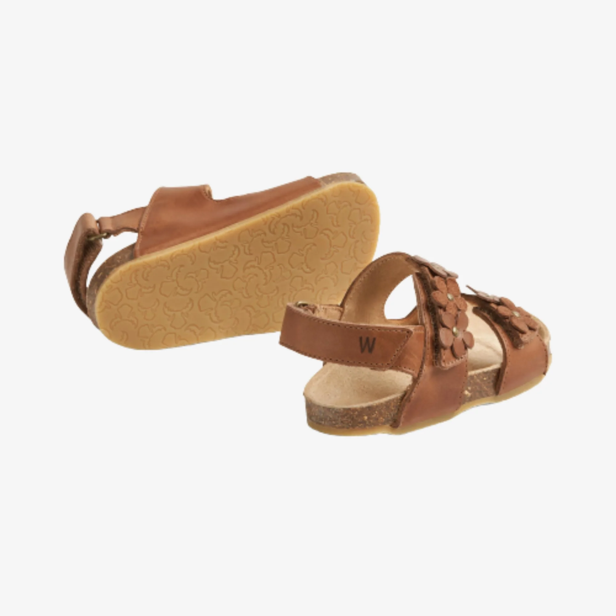 Clare Flower Sandal - cognac - Image 3
