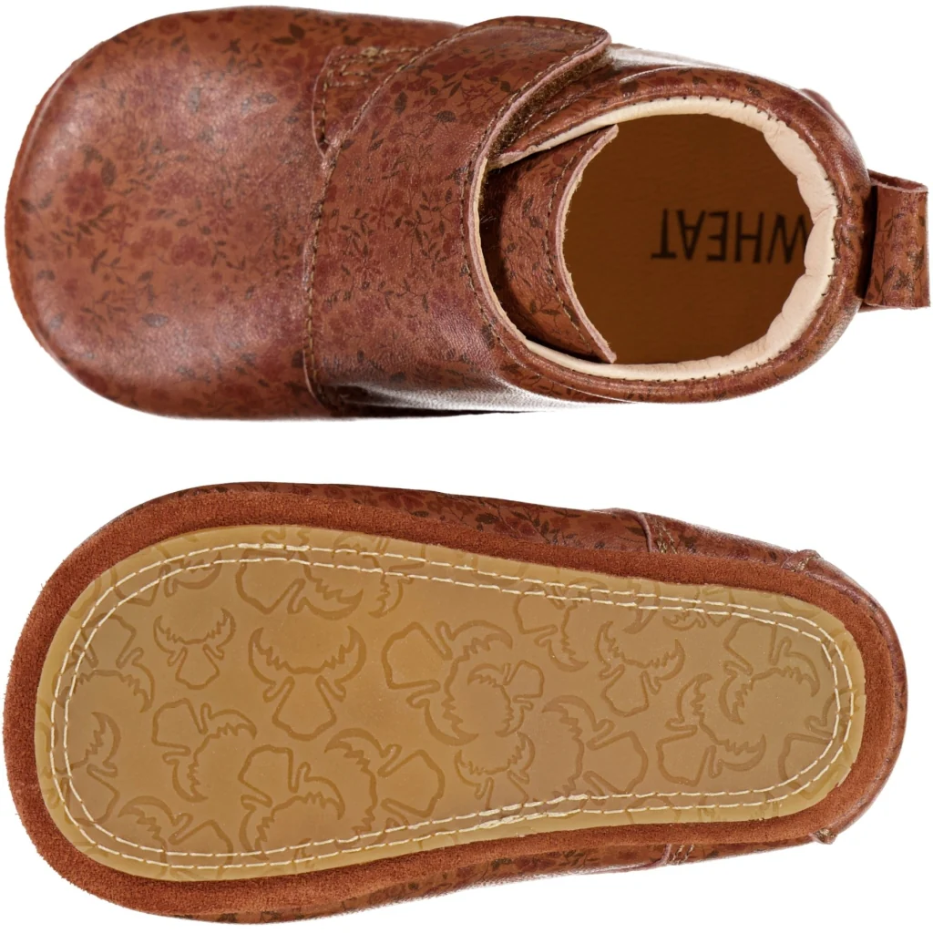Dakota Print Indoor Shoe - amber brown flowers - Image 3