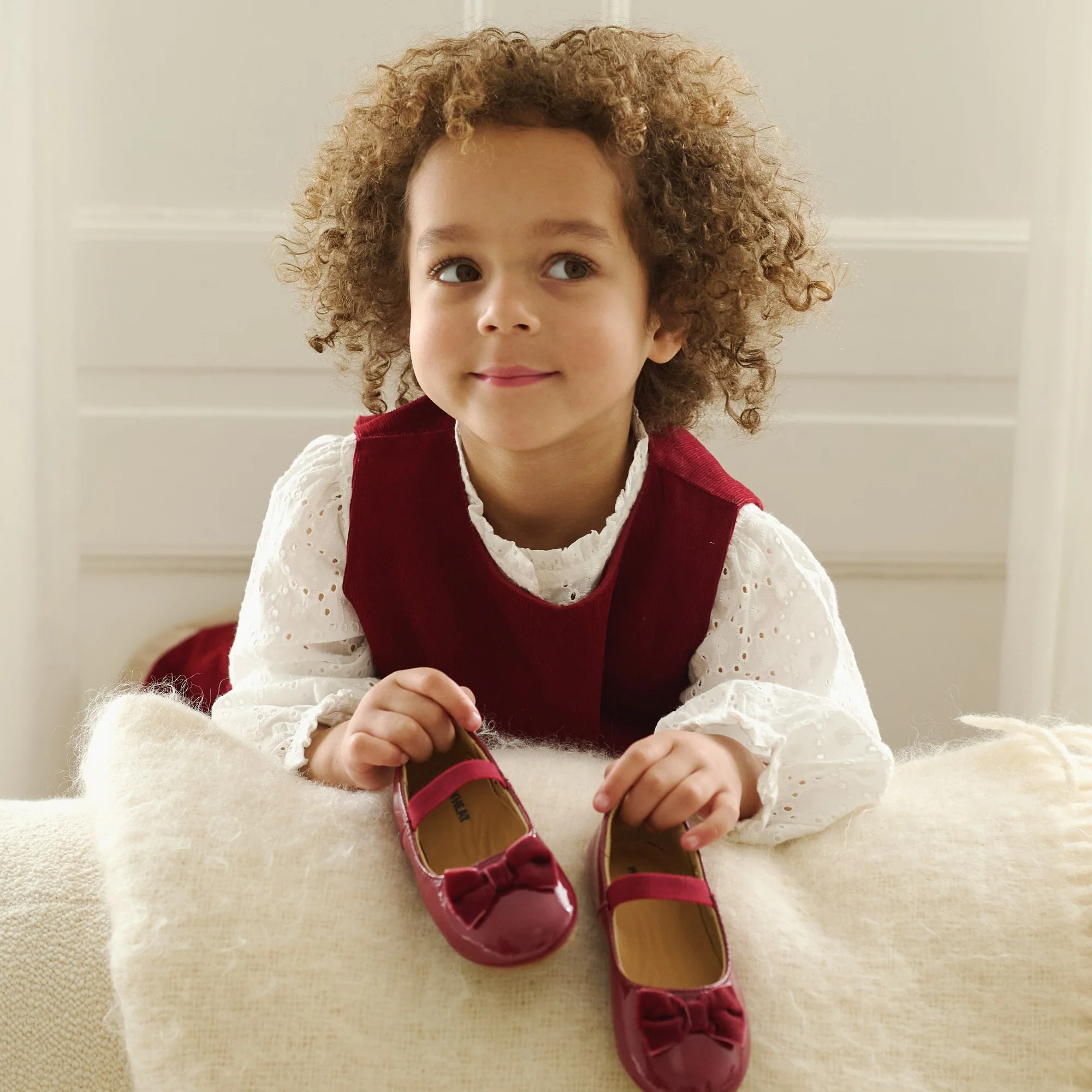 Dress Corduroy Thelma - cherry red - Image 4