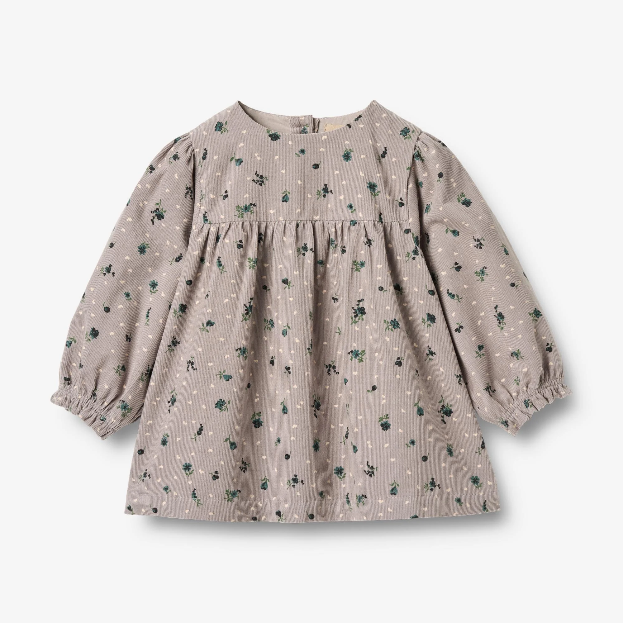 Dress L/S Elvira - dusty purple flower hearts