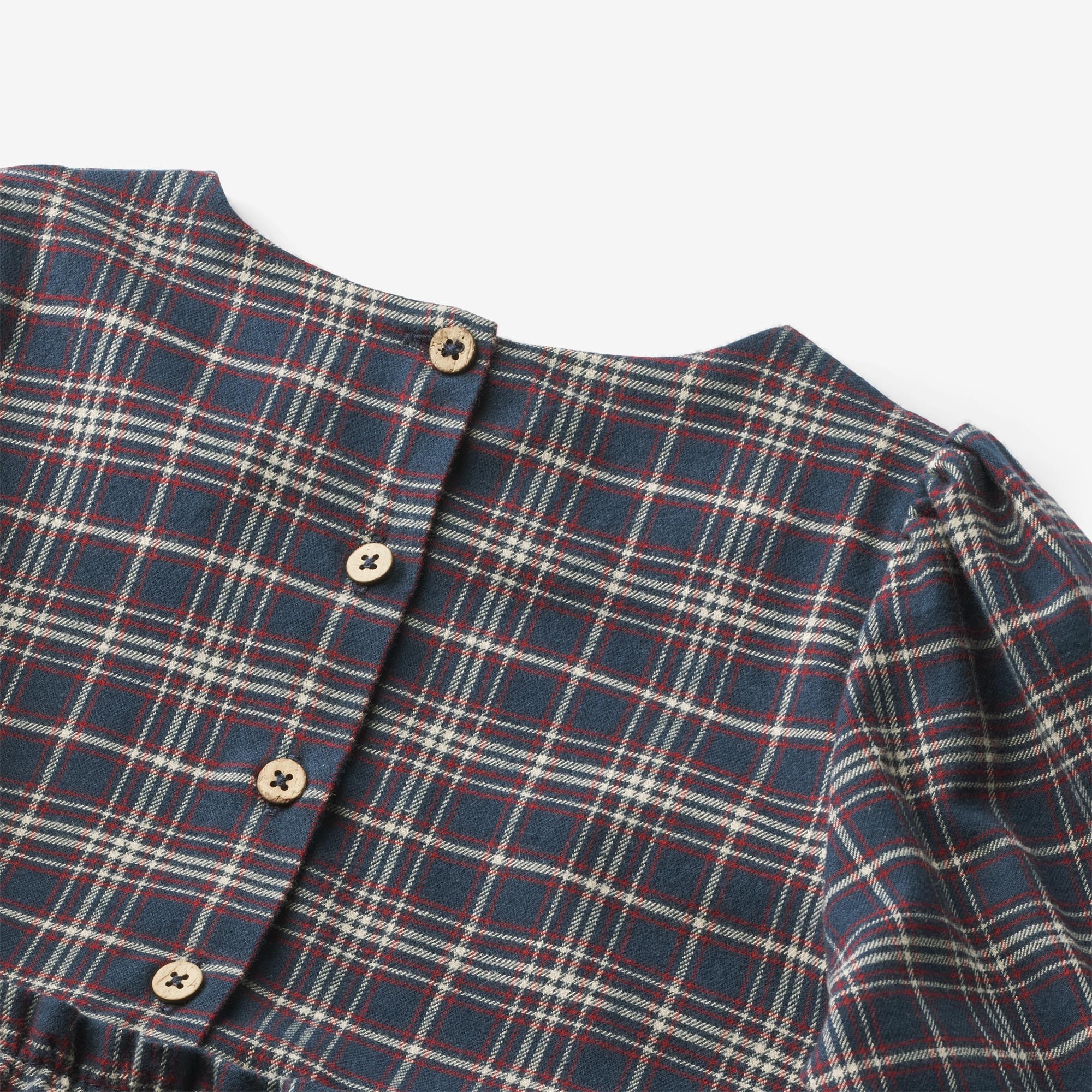 Dress L/S Fanny - navy check - Image 4