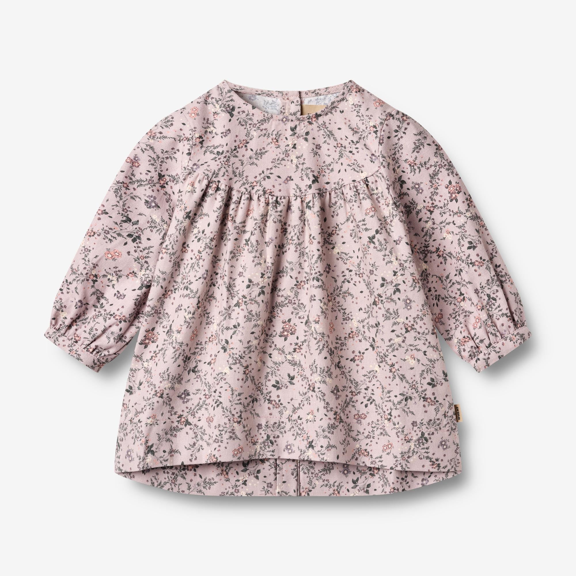 Dress L/S Fenja - lilac checked flowers
