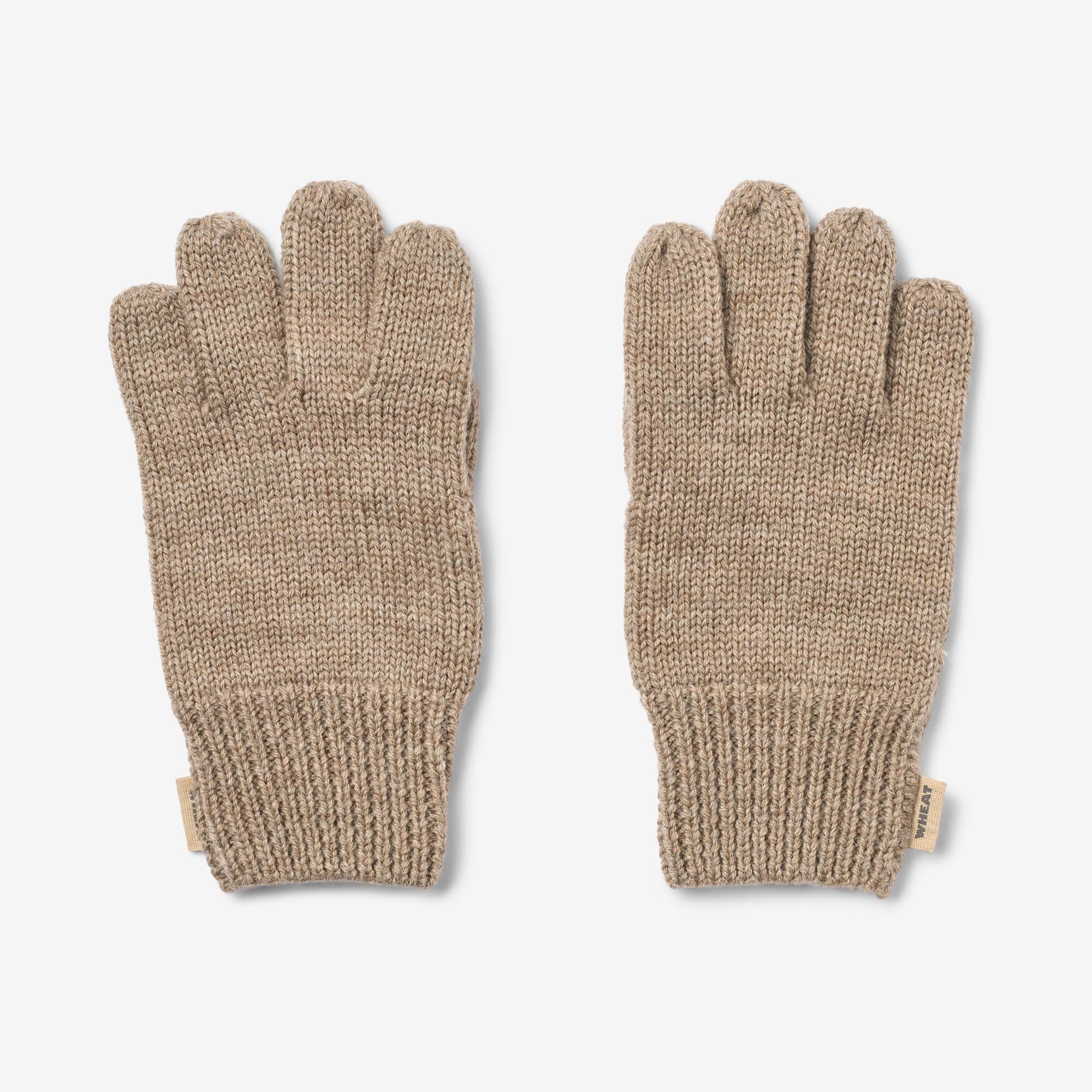 Finger Gloves Bobbe - grey camel melange