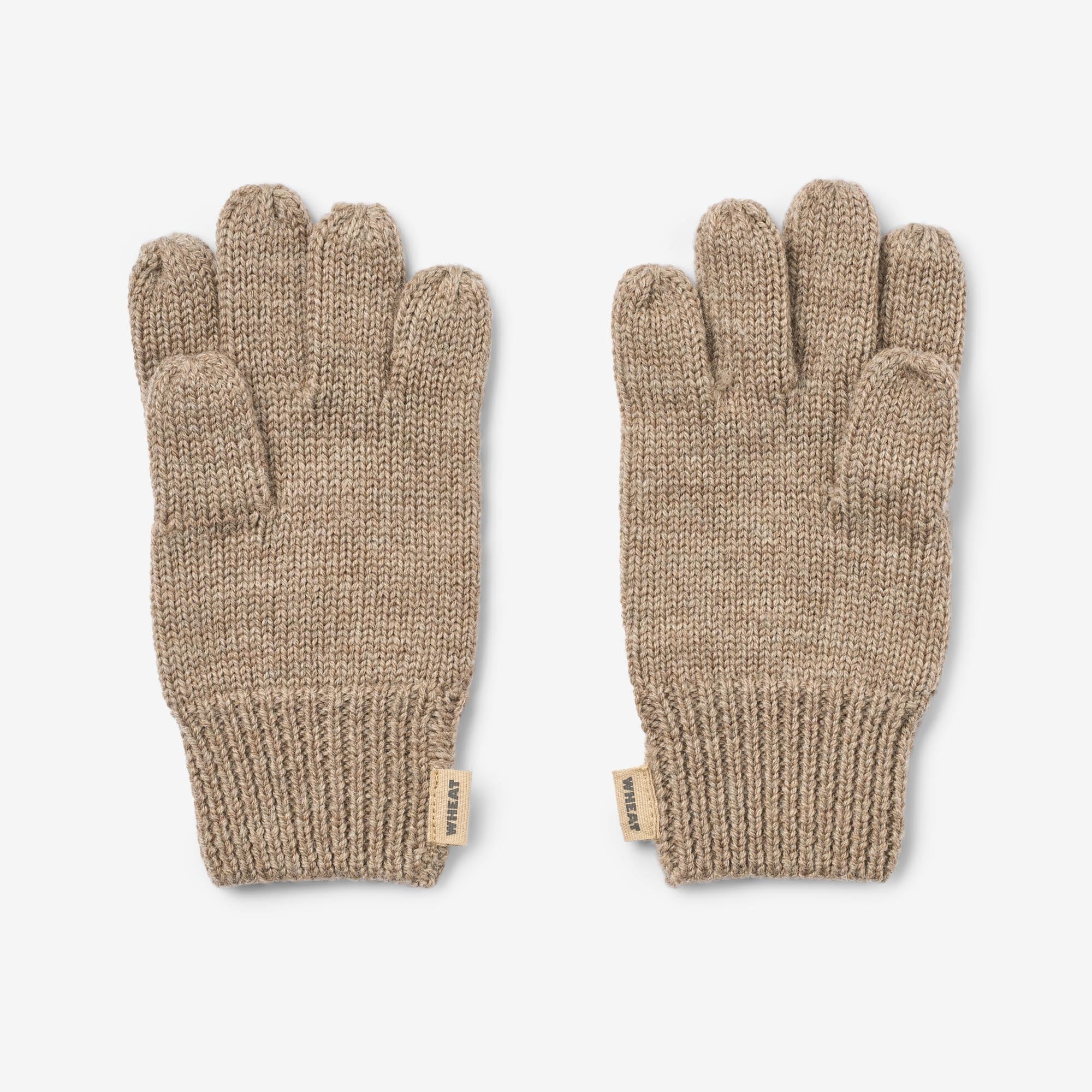 Finger Gloves Bobbe - grey camel melange - Image 3
