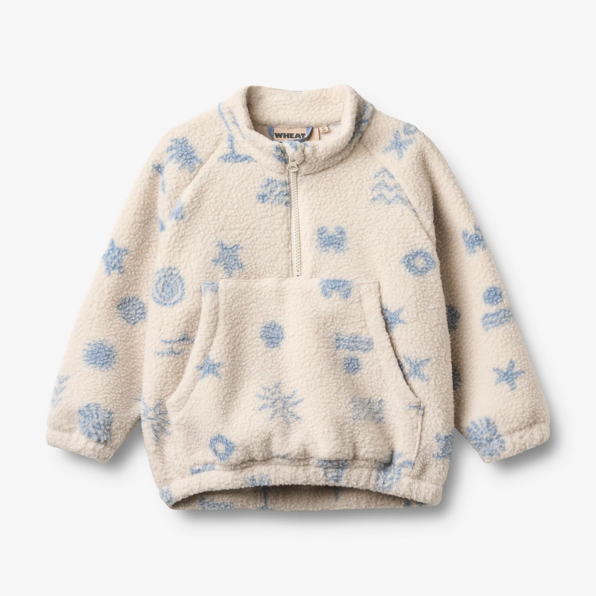 Fleece Anorak Moon - white onyx jacquard