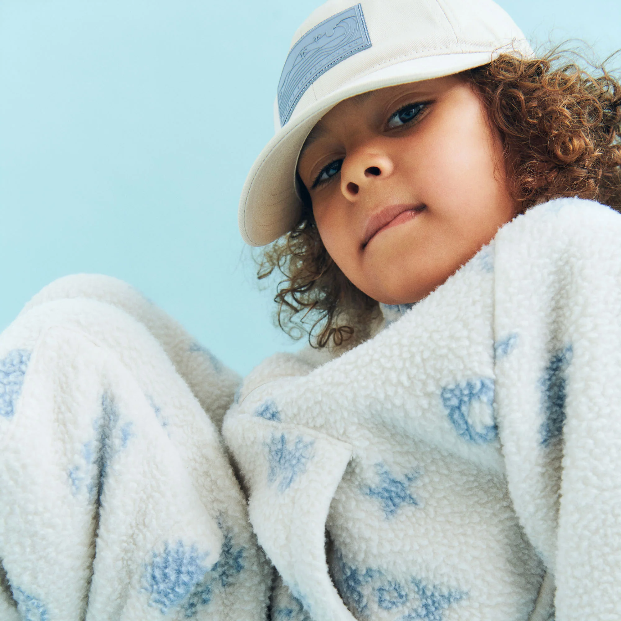 Fleece Anorak Moon - white onyx jacquard - Image 2