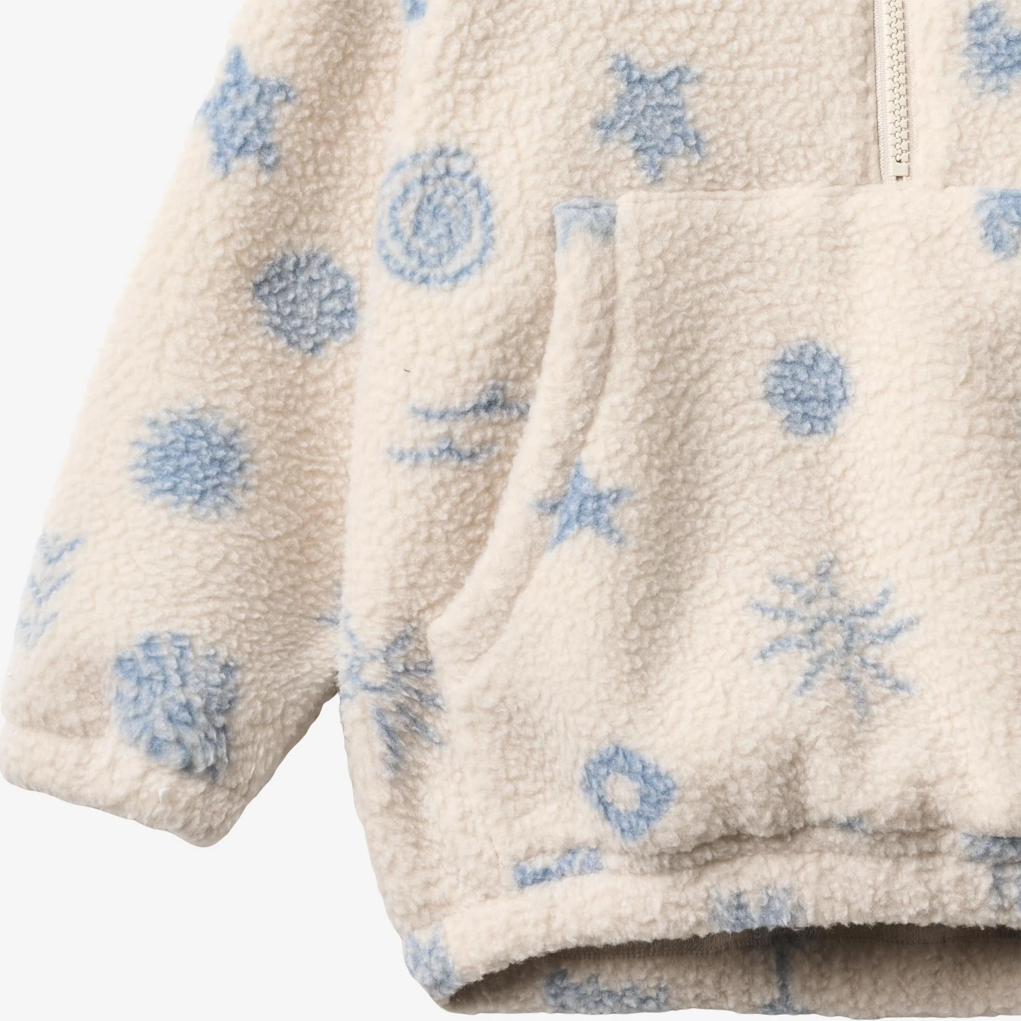 Fleece Anorak Moon - white onyx jacquard - Image 4