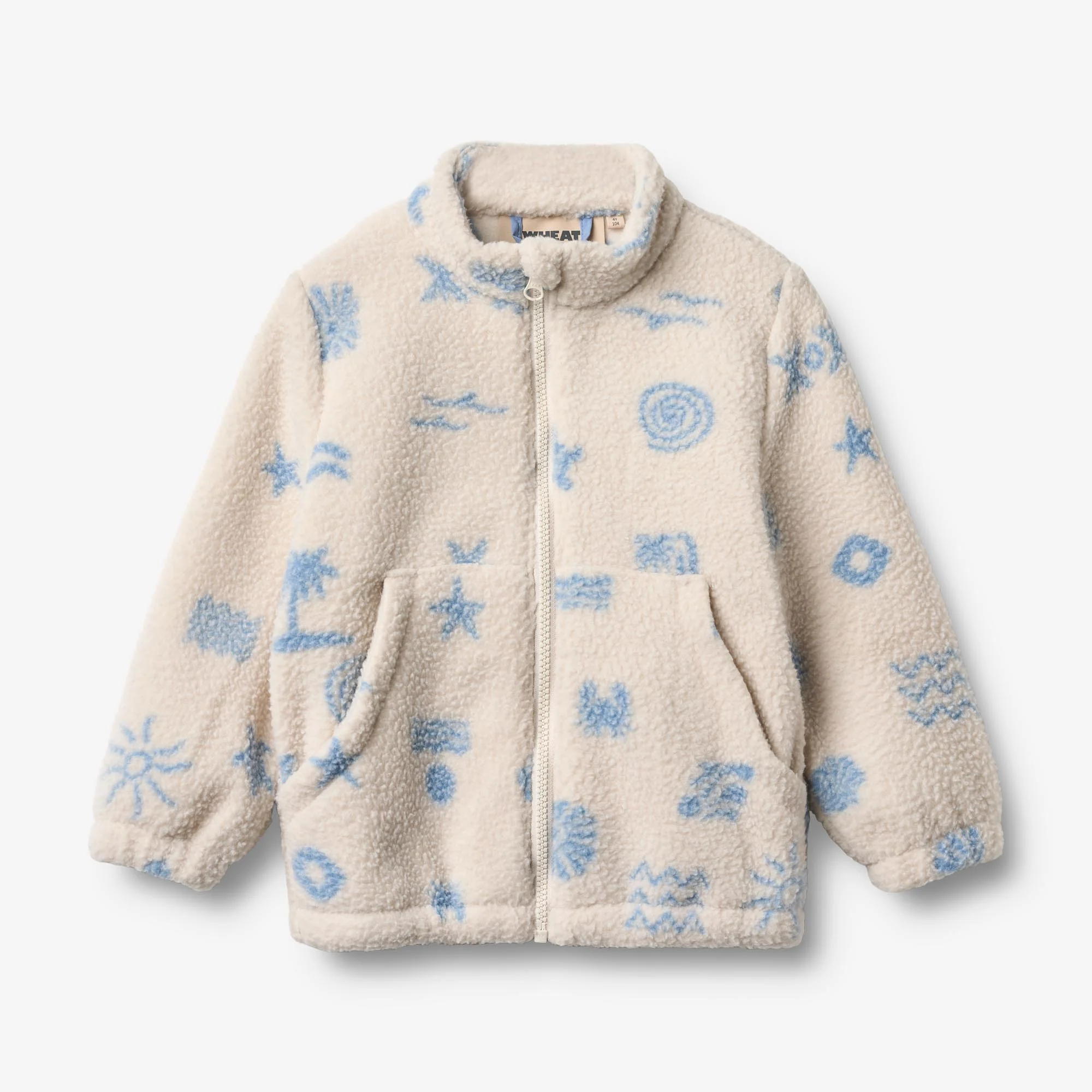 Fleece Jacket Helge - white onyx jacquard