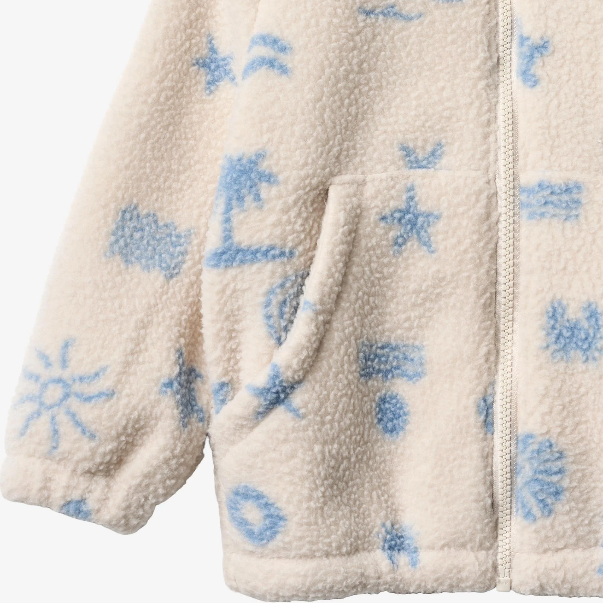 Fleece Jacket Helge - white onyx jacquard - Image 3