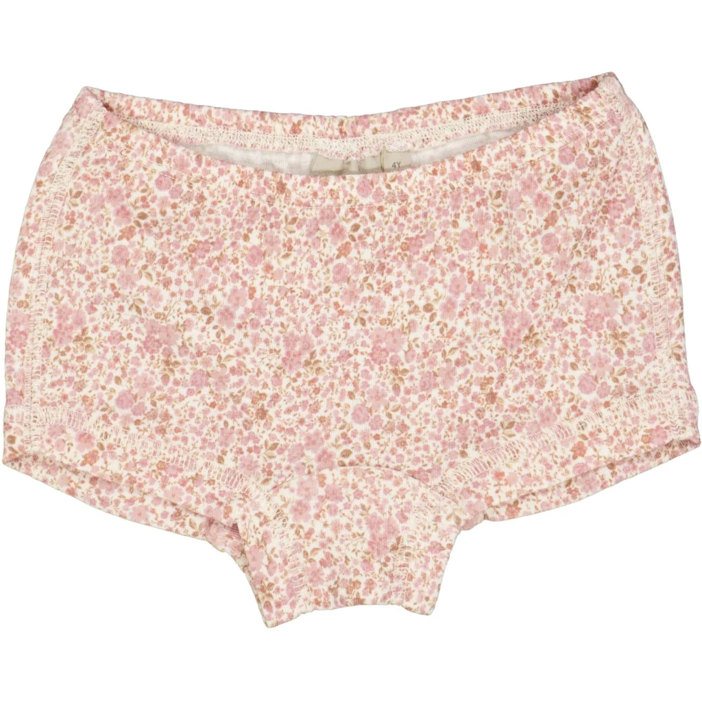 Girls Wool Panties - ivory flowers